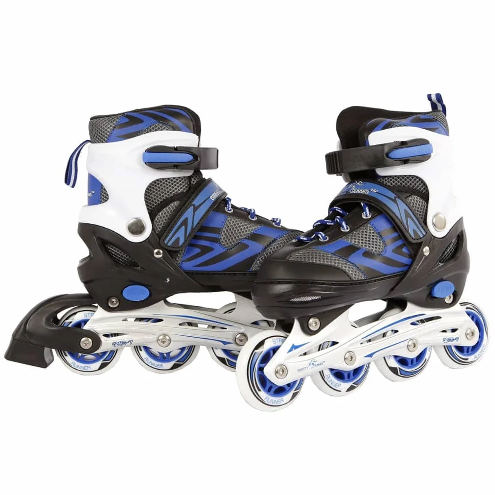 Van Manen Kids Globe Street Rider Rollers en Ligne réglables Bleu/Noir Taille 33-36 Cadre Aluminium Abec7 Rose