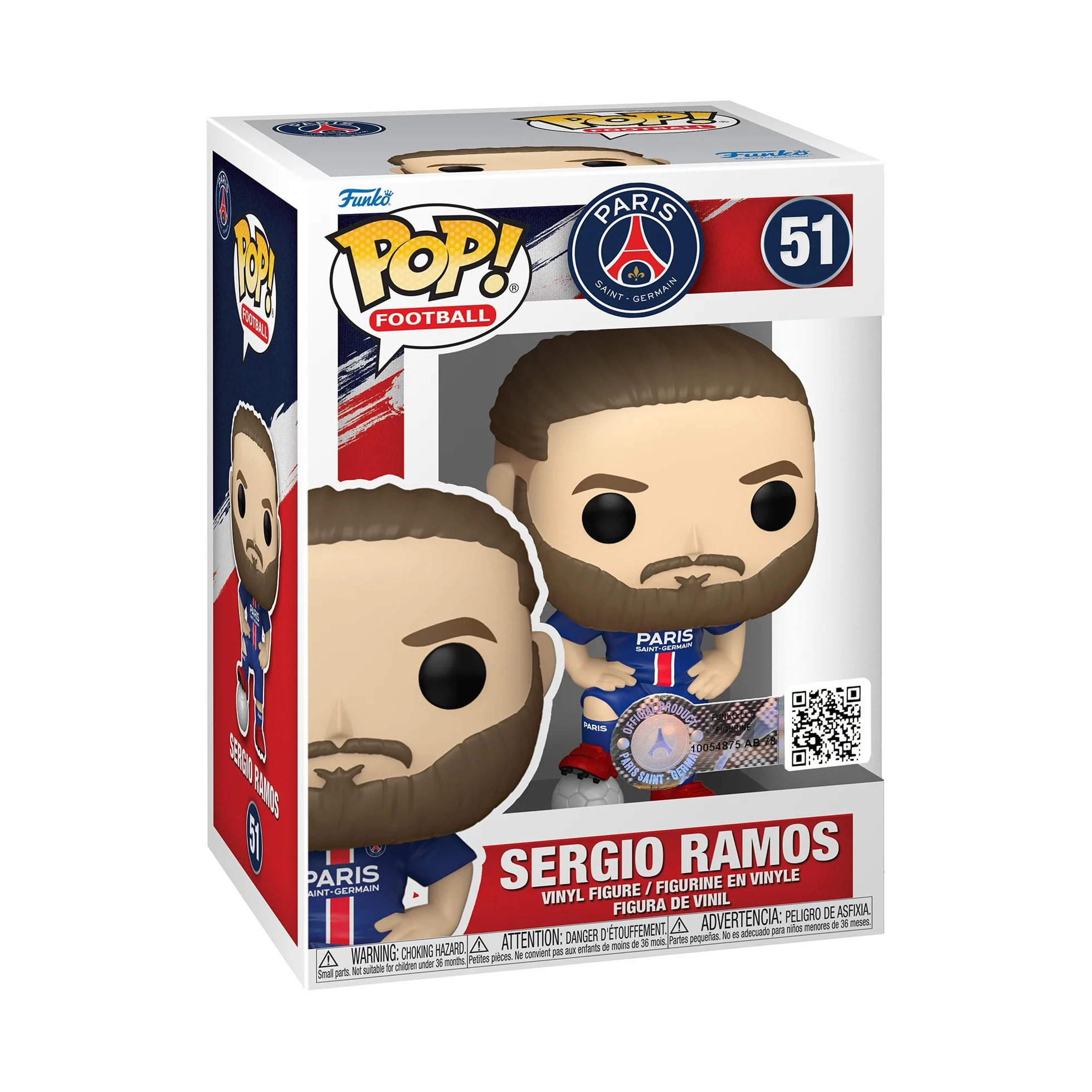 Funko Pop! Football: PSG Sergio Ramos Figurine en Vinyle à Collectionner Officiel