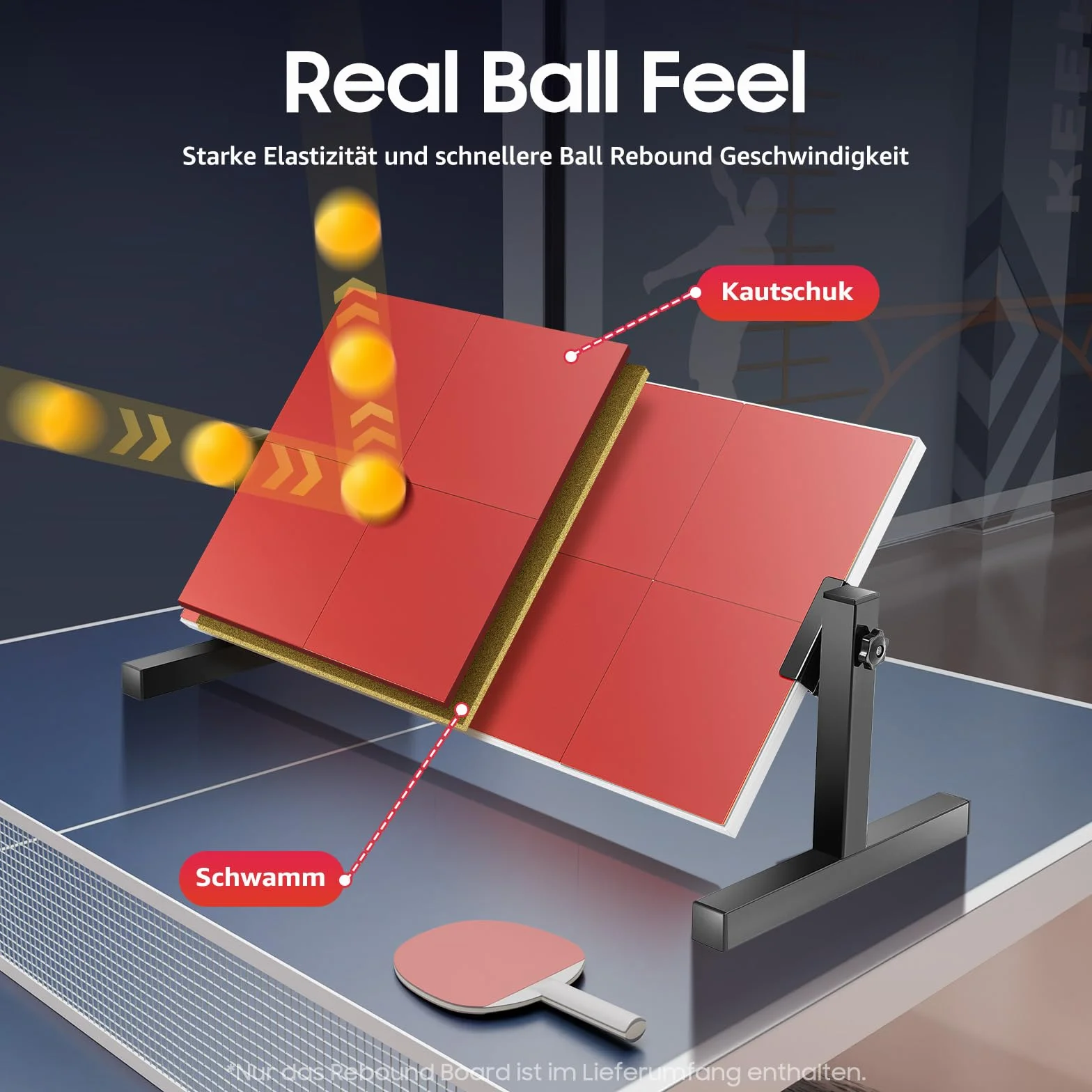 Table Tennis Return Board 8 Rubber Blocks 360° Adjustable Angle - Professional Training Equipment Indoor Outdoor