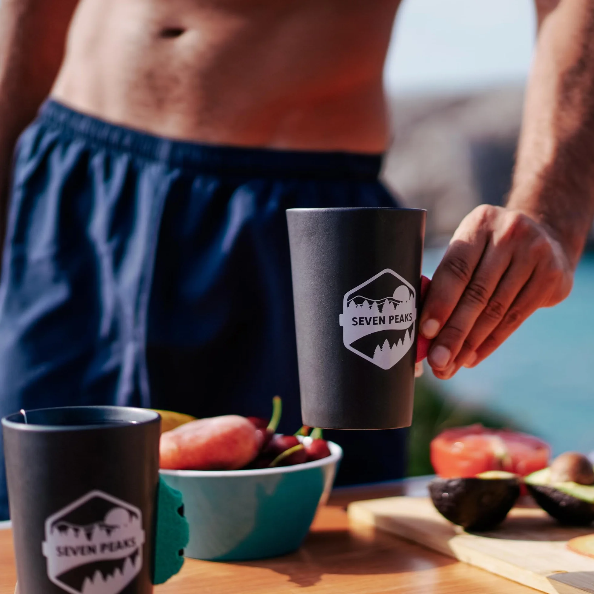 Seven Peaks Ceramic Climbing and Adventure Mug Professional Climbing Grip Microwave Safe Water Resistant Set of 3