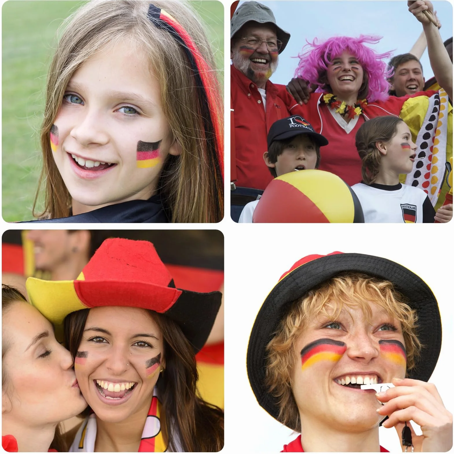 Maquillage Drapeau Français Rouge Blanc Bleu 3 Couleurs Lavable
