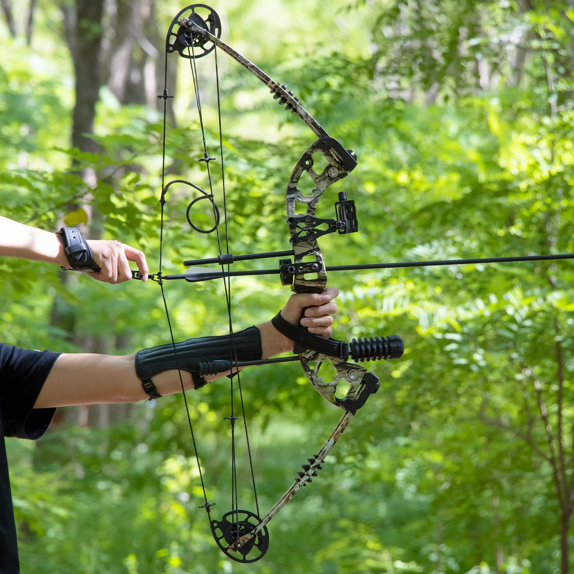 Kit Arc à Poulies Compound Réglable 30-40 Livres 310 FPS Chasse Adultes