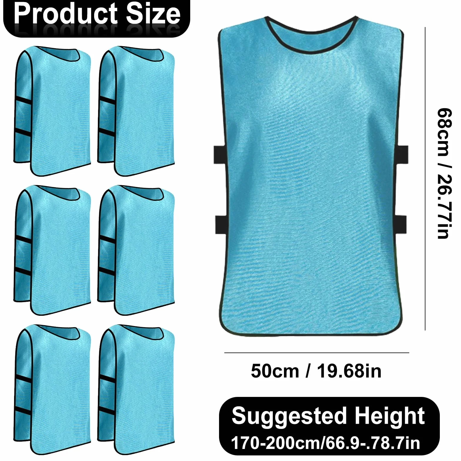 Chasuble Football Adulte Set, Fußball Leibchen, Gilet Sport Entraînement, Training Gilets Basket, Size XL