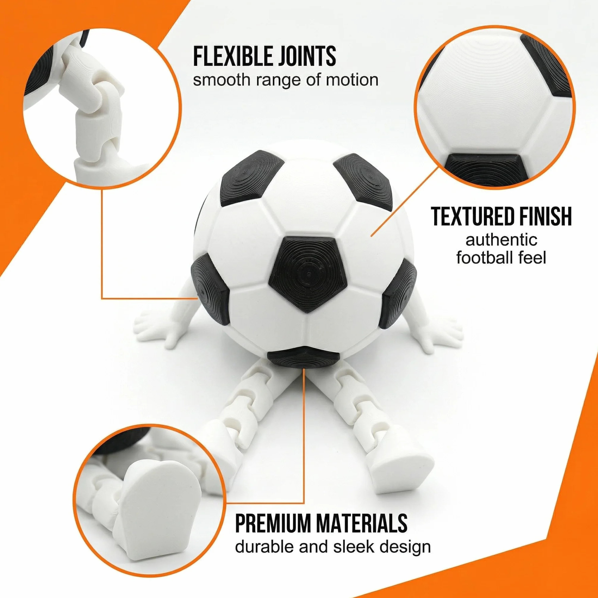 Collection de figurines de ballon de football, ornements de sport miniatures, Souvenirs de la Coupe du monde de football 2026, avec pieds articulés