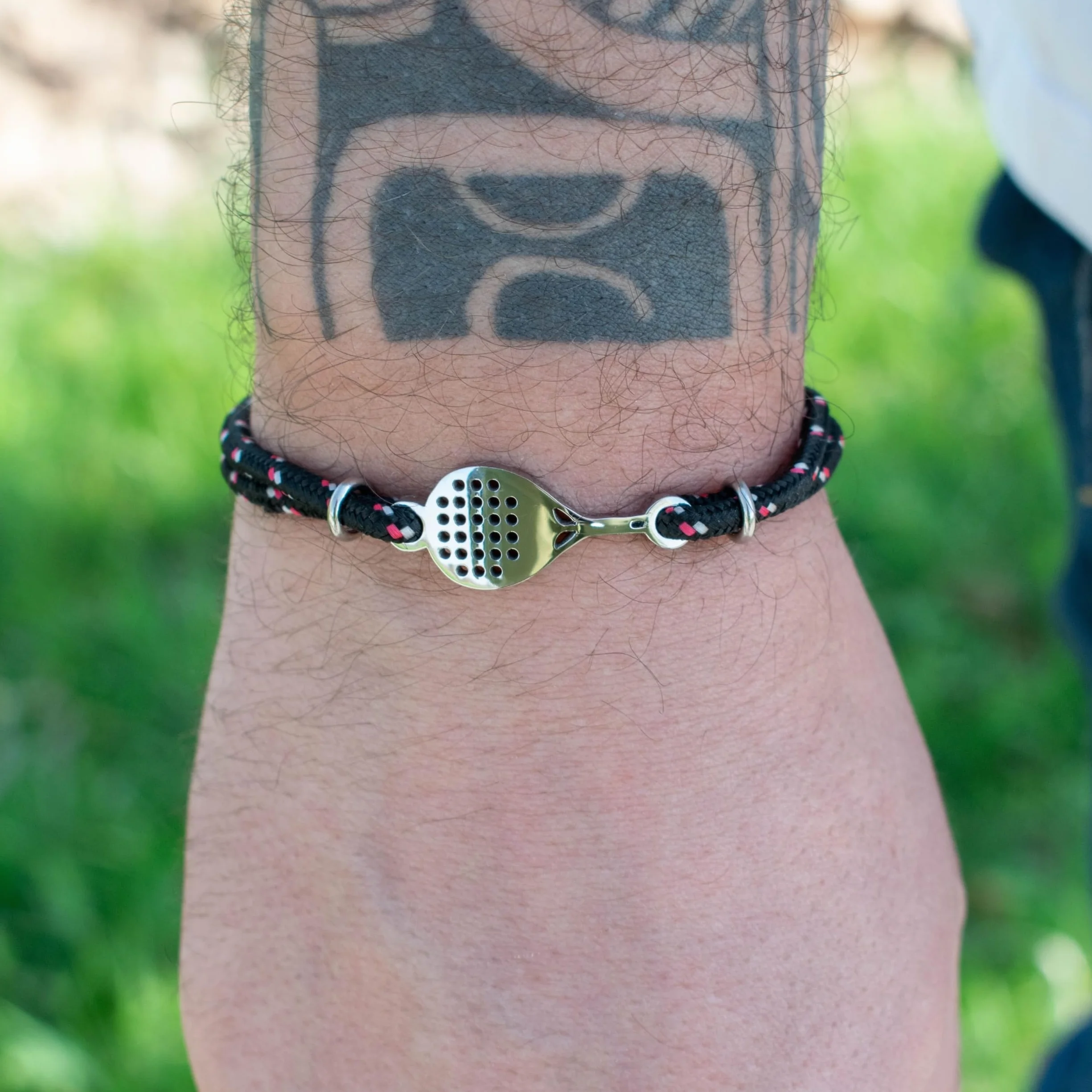 Bracelet Padel réglable acier inoxydable cordon bijoux raquette sport homme femme silvergrip