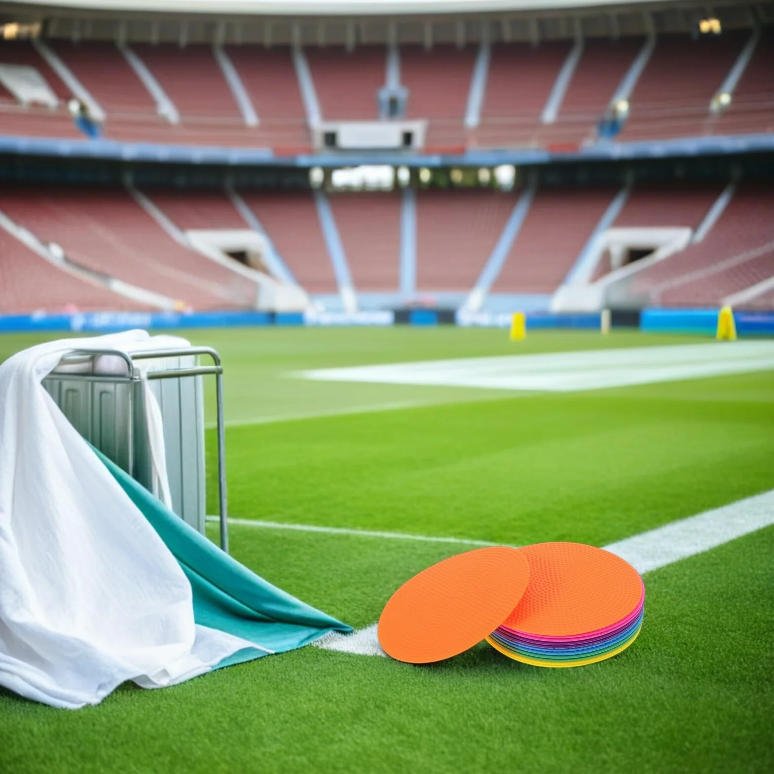 Mikinona 12 Pièces Marqueurs Plats Multicolores Football Disques Antidérapants Repères Sol Sport Agilité