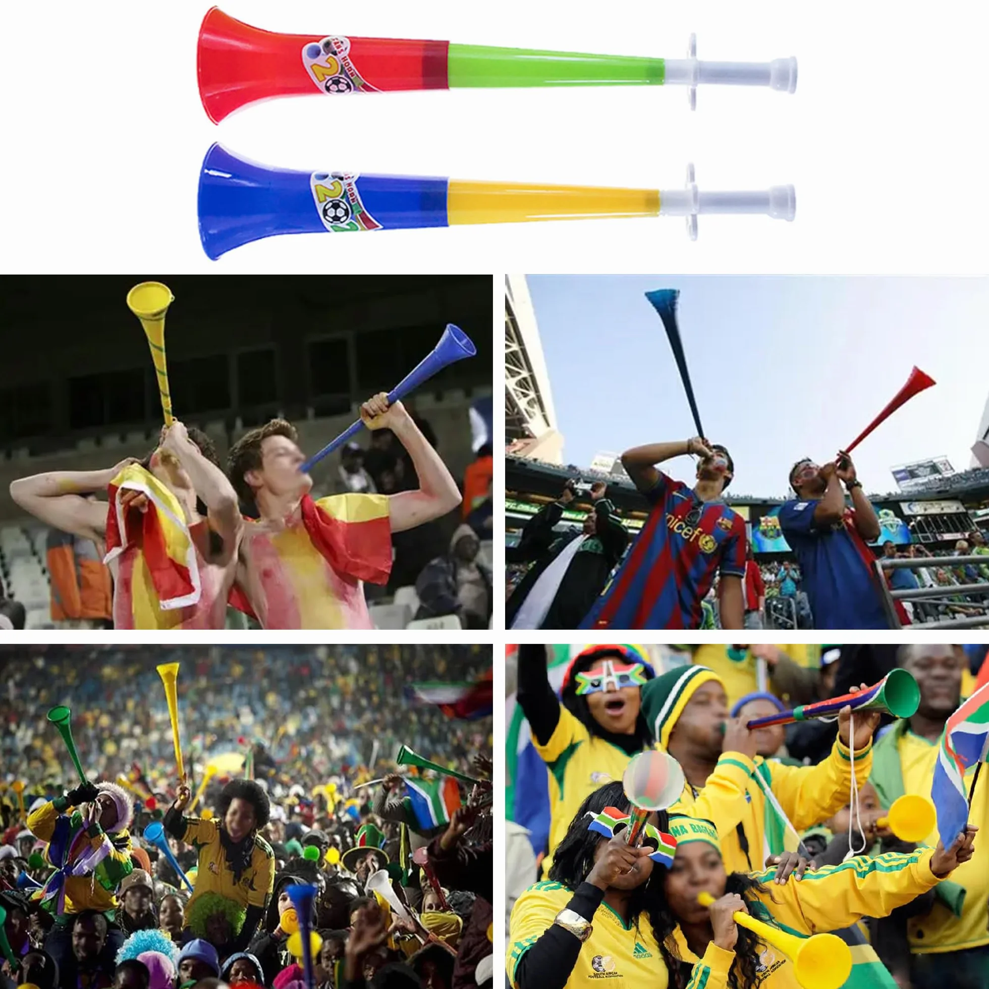 Corne Vuvuzela Très Bruyant Klaxons Trompette Plastique Fanfare Football Stade Faiseurs Bruit Événements Sportifs