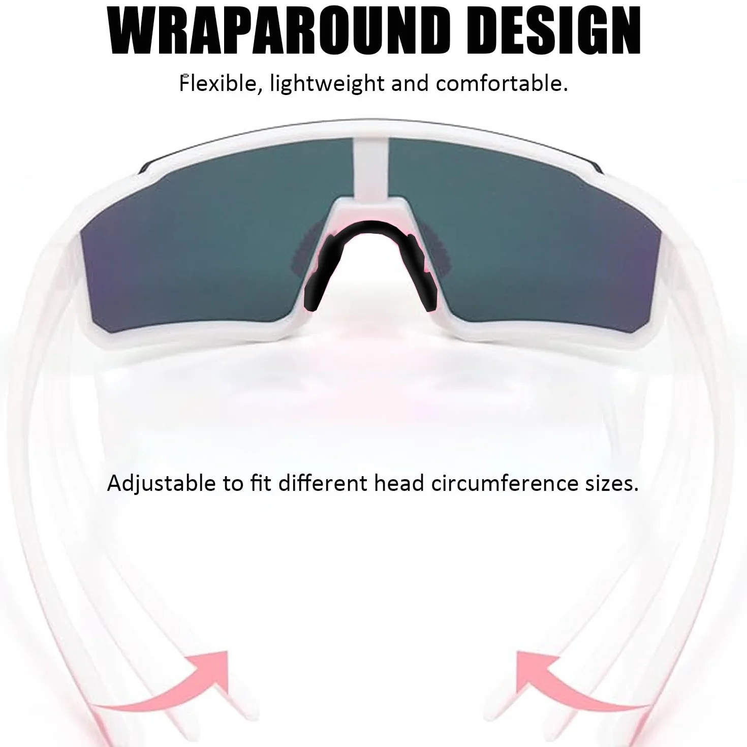Lunettes de Cyclisme Polarisées UV400 Anti-Vent pour Homme et Femme