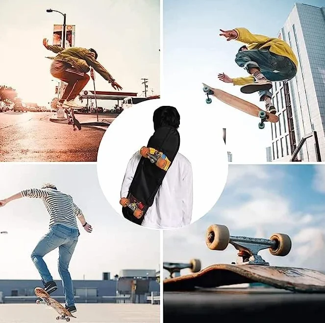 Sac à Bandoulière pour Skateboard Longband de Transport Imperméable Sport