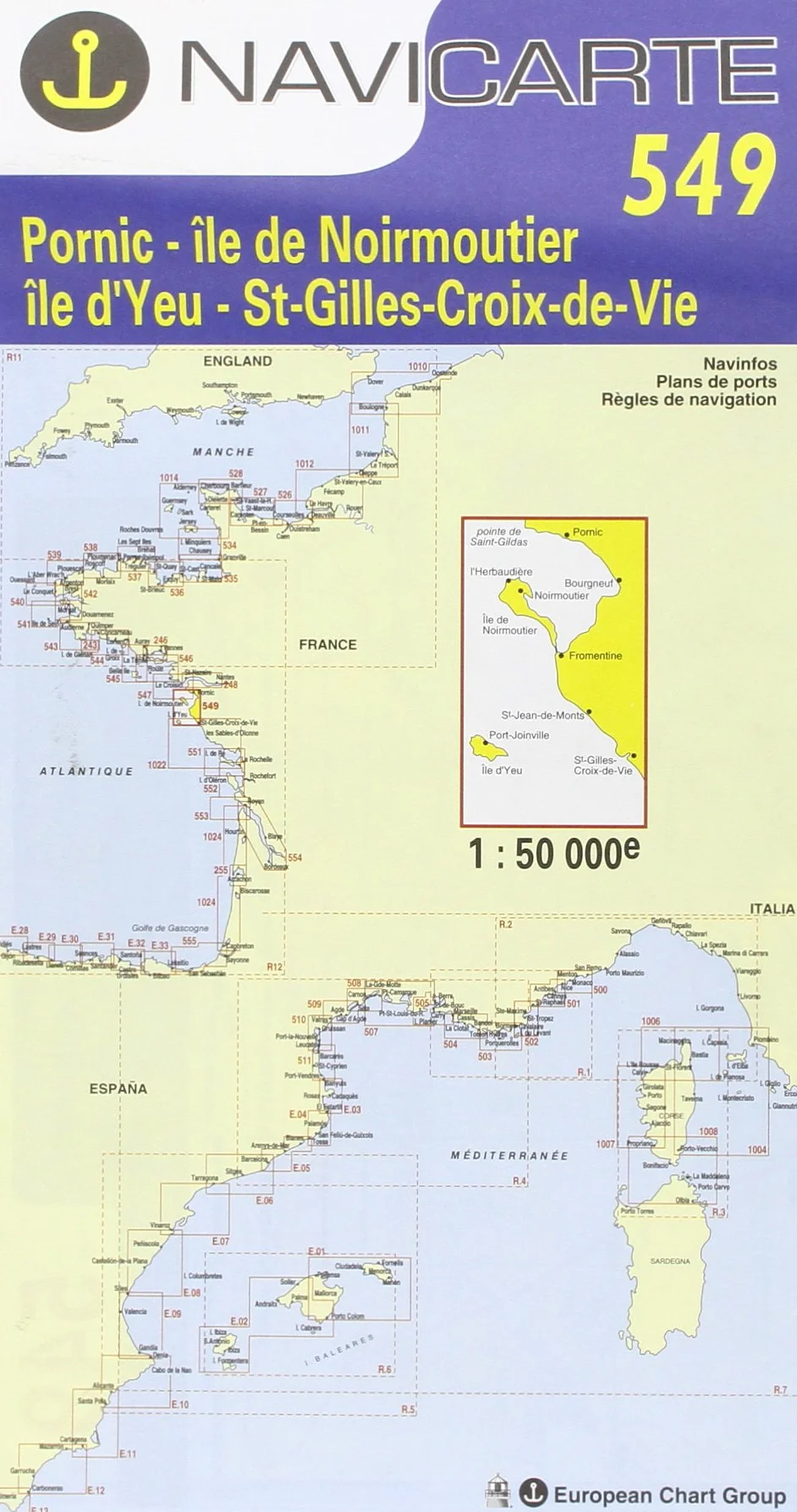 Carte marine Pornic - St-Gilles-Croix-de-Vie
