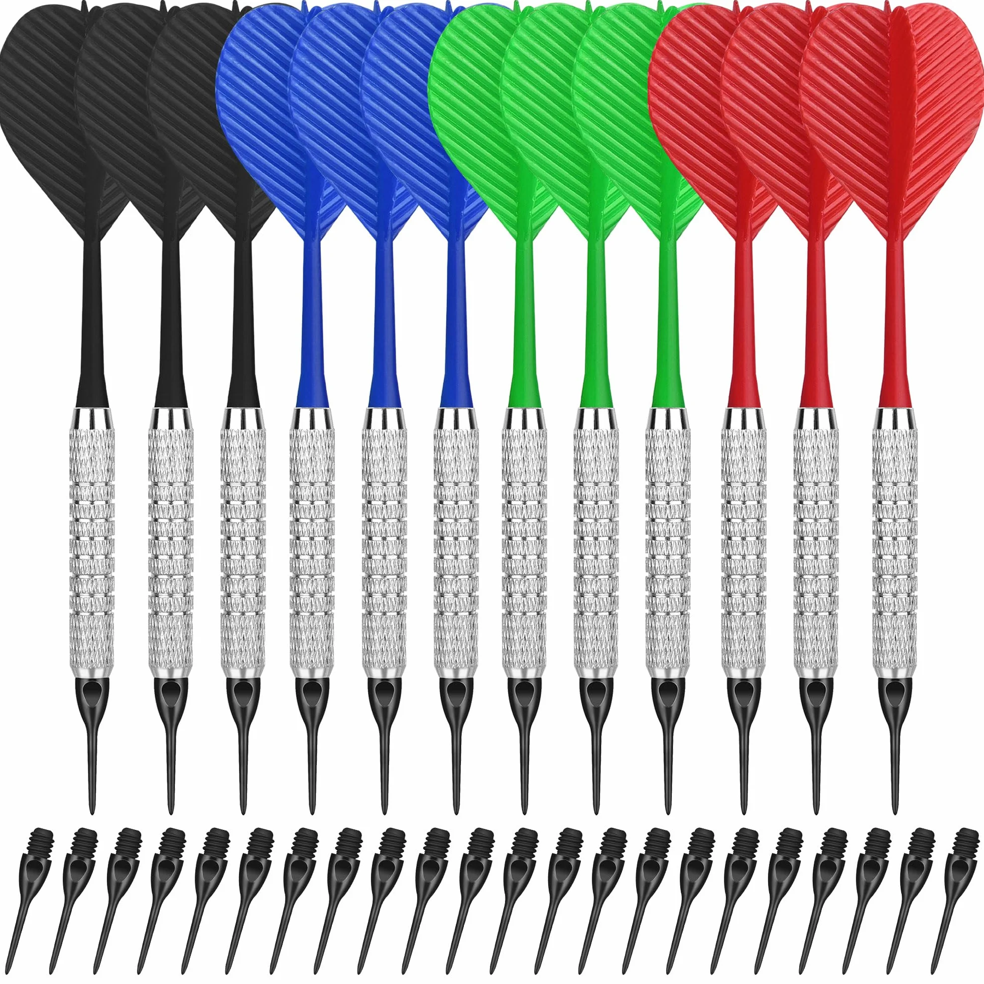 CyeeLife Lot de 12 fléchettes souples pointe plastique pour cible électronique