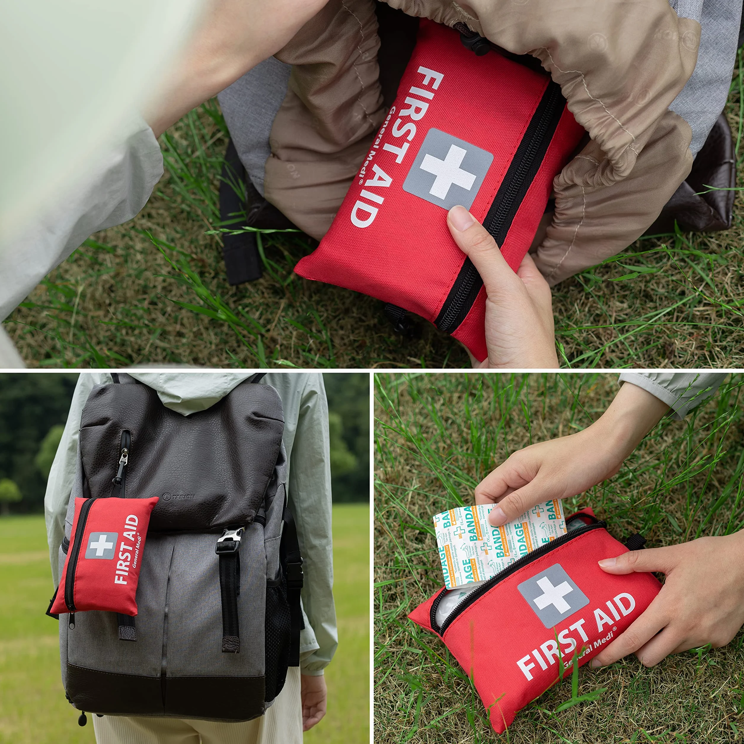 General Medi Trousse de Premiers Secours 92 Articles Rouge