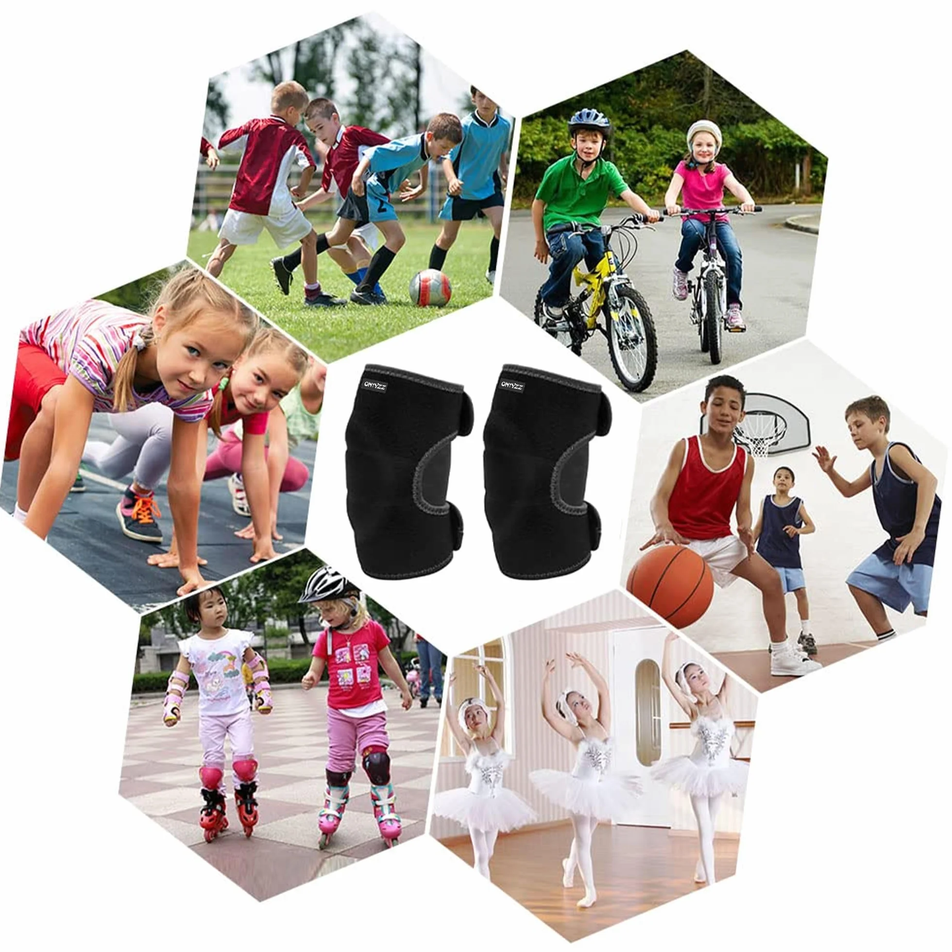 Coudières pour Enfants Ajustable Protège-Coudes SBR Pad Cyclisme Danse Volleyball