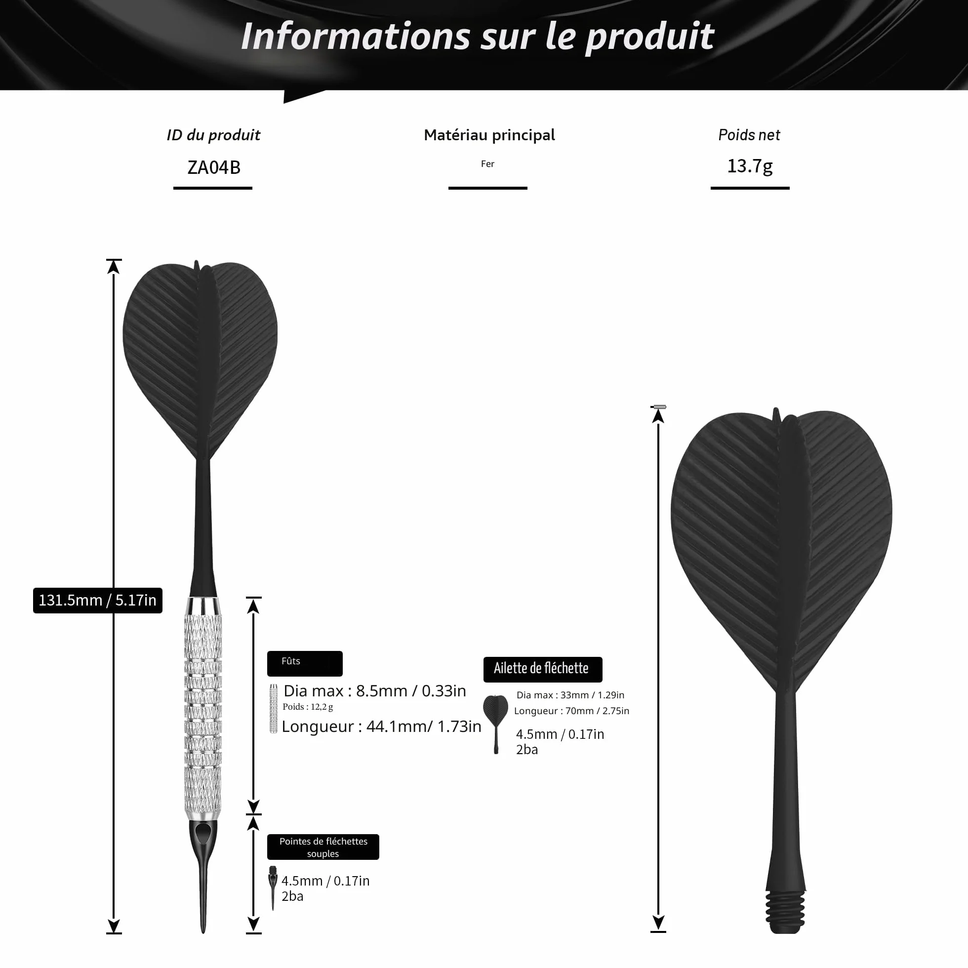 CyeeLife Lot de 12 fléchettes souples pointe plastique pour cible électronique