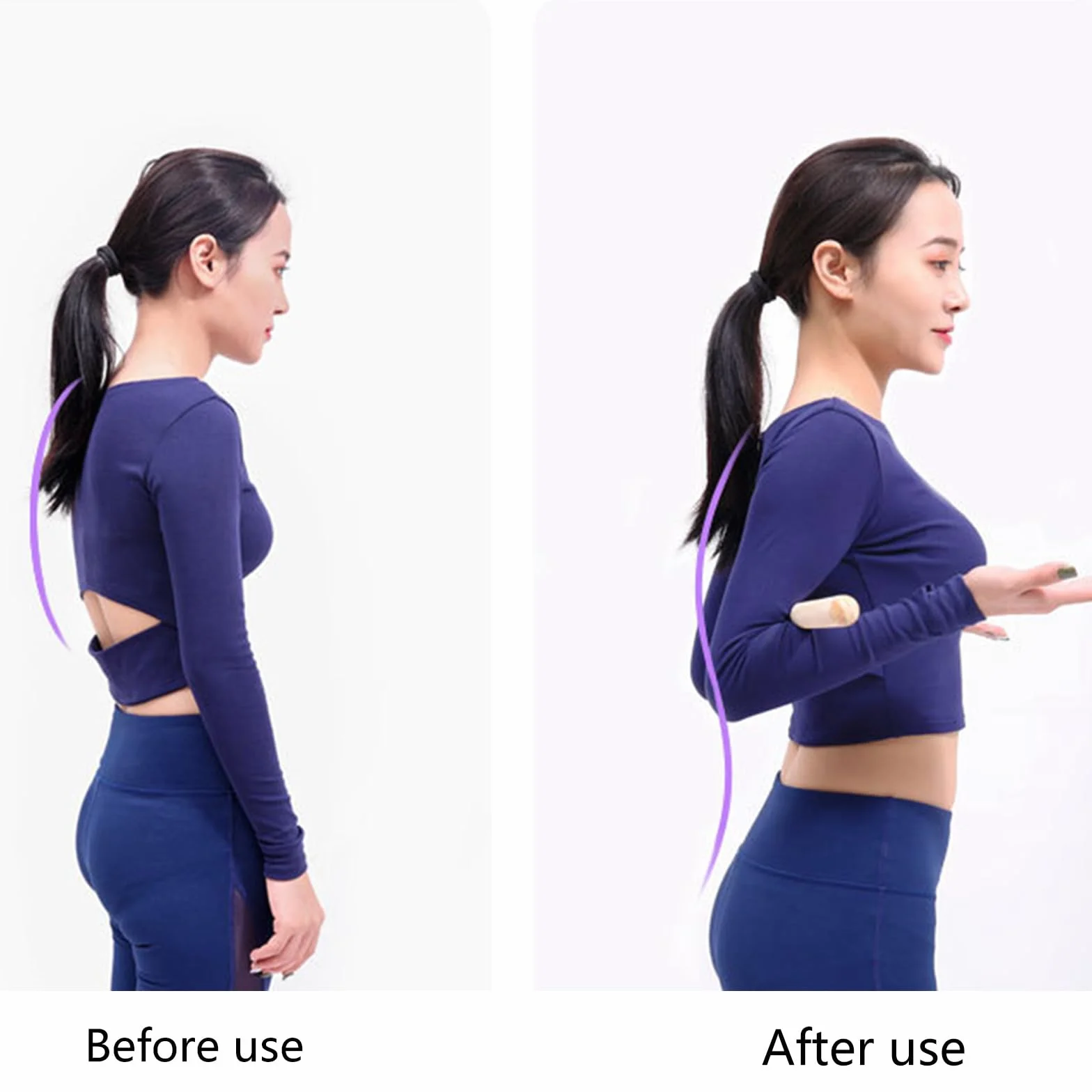 Bâton d'exercice en bois correcteur de posture pour étirement flexibilité équilibre force