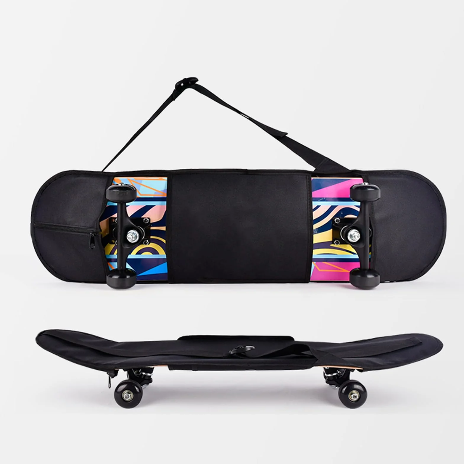 Sac de Skateboard Longboard Housse 2 Pièces pour Protection Extérieur Voyage