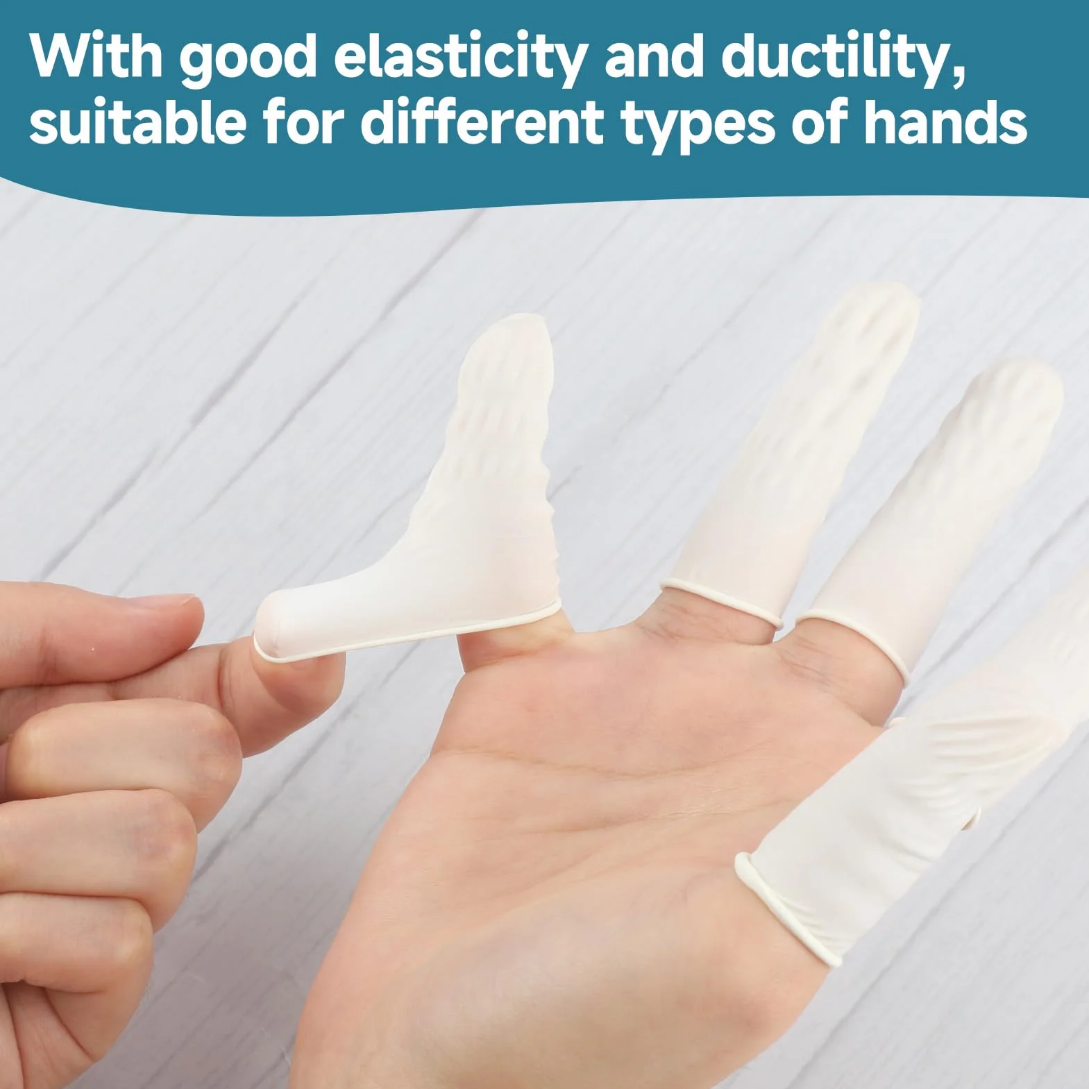 Protège-Doigts en Latex et Silicone, Étanche, Antidérapant, pour Usage Médical et Cuisine