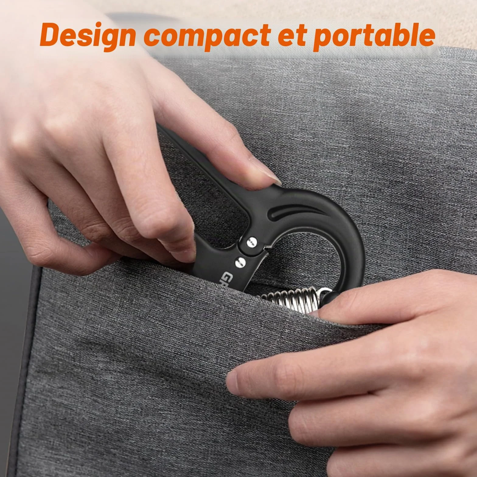 GRIFEMA GA5003 Hand Grip Musculation avec Compteur, Résistance Réglable 5-60kg, Noir