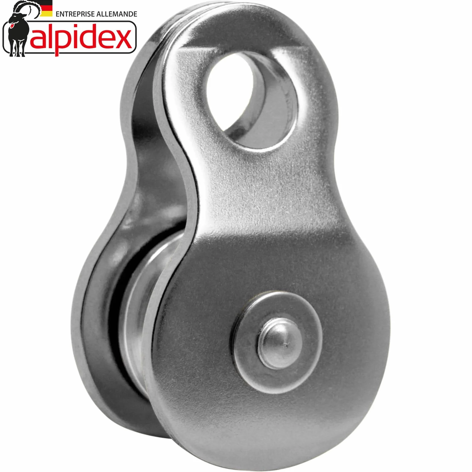 ALPIDEX Poulie de Renvoi 20 kN EN12278 Mobile Pulley Câbles 11 mm Diamètre