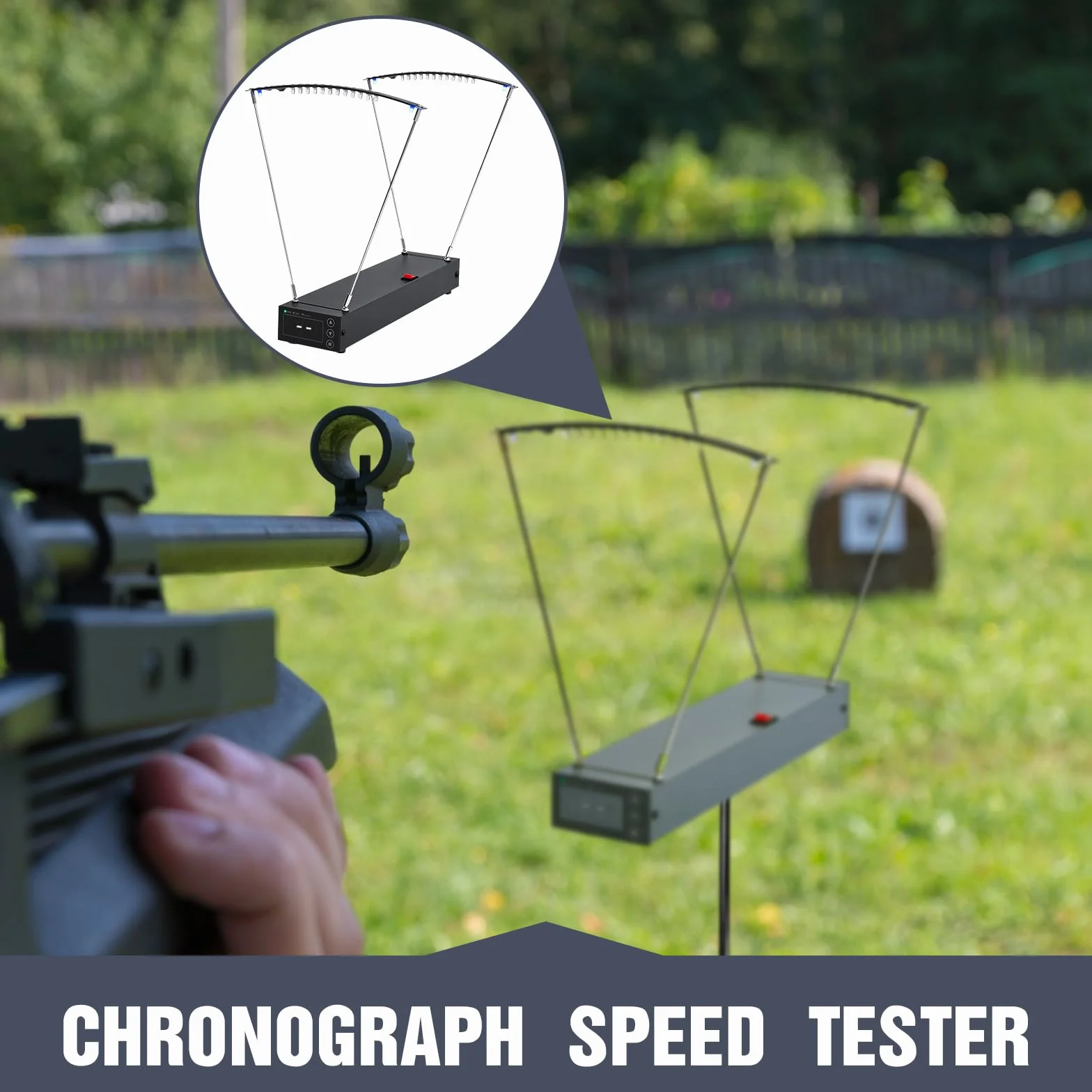 Xuhal Chronographe balistique Testeur de Vitesse de tir FPS MPS pour tir à l'arc Fusil Badminton Tennis