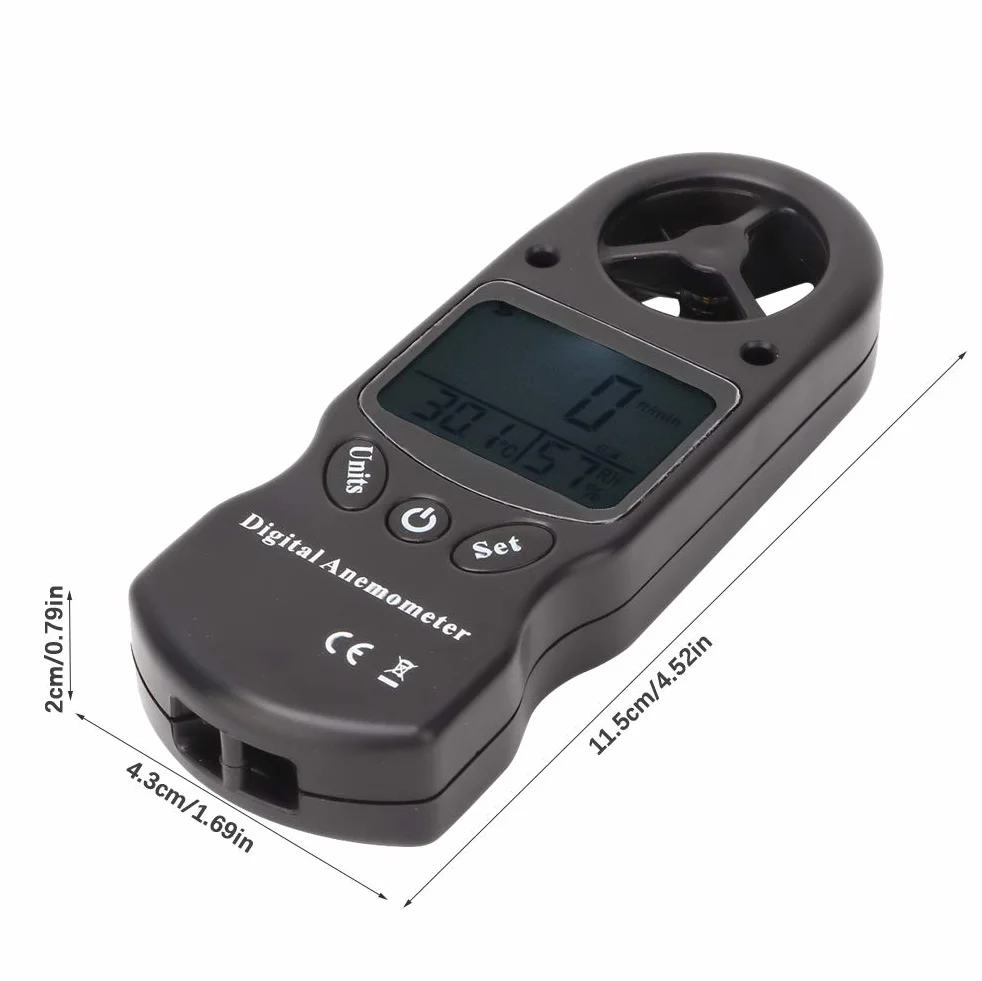 Anémomètre Numérique Multifonction TL-300 Port 300 Mesures Plein Air