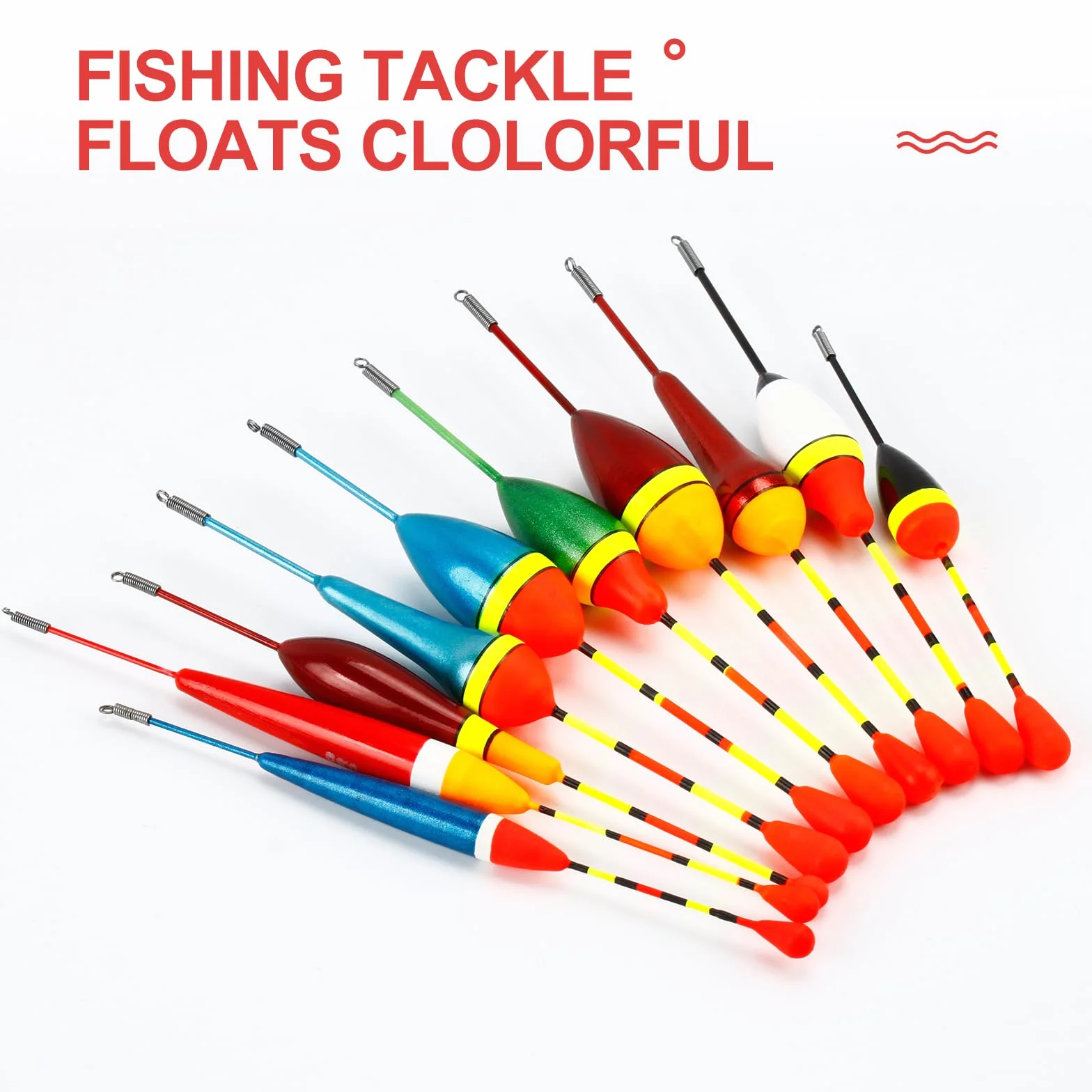 VIPMOON Flotteurs de Pêche Ovales Haute Sensibilité 10 Pièces 0.6g-4.5g