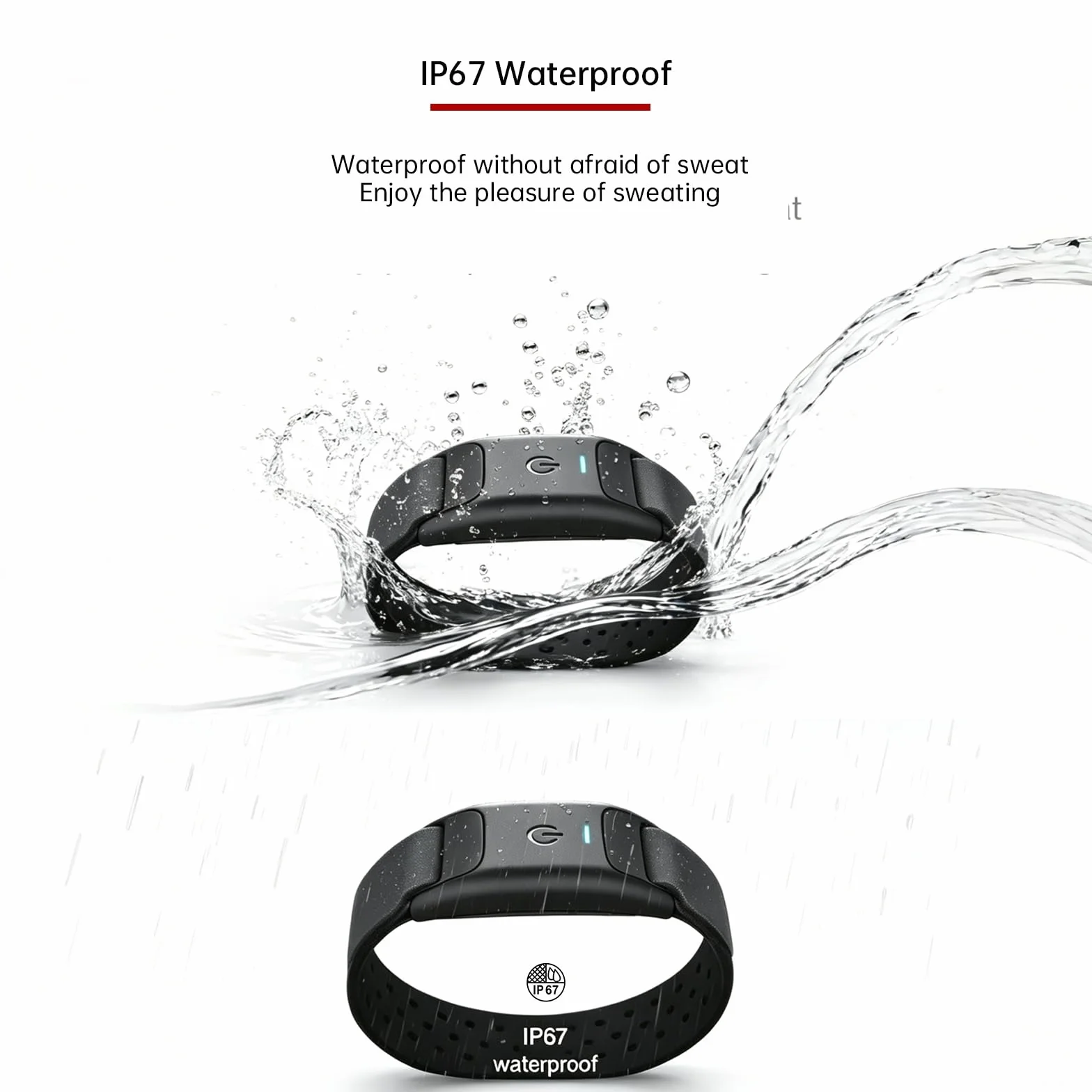 Brassard Moniteur Fréquence Cardiaque HRM CHILEAF Capteur HR IP67 Ant+ Bluetooth 60H Batterie Longue Durée