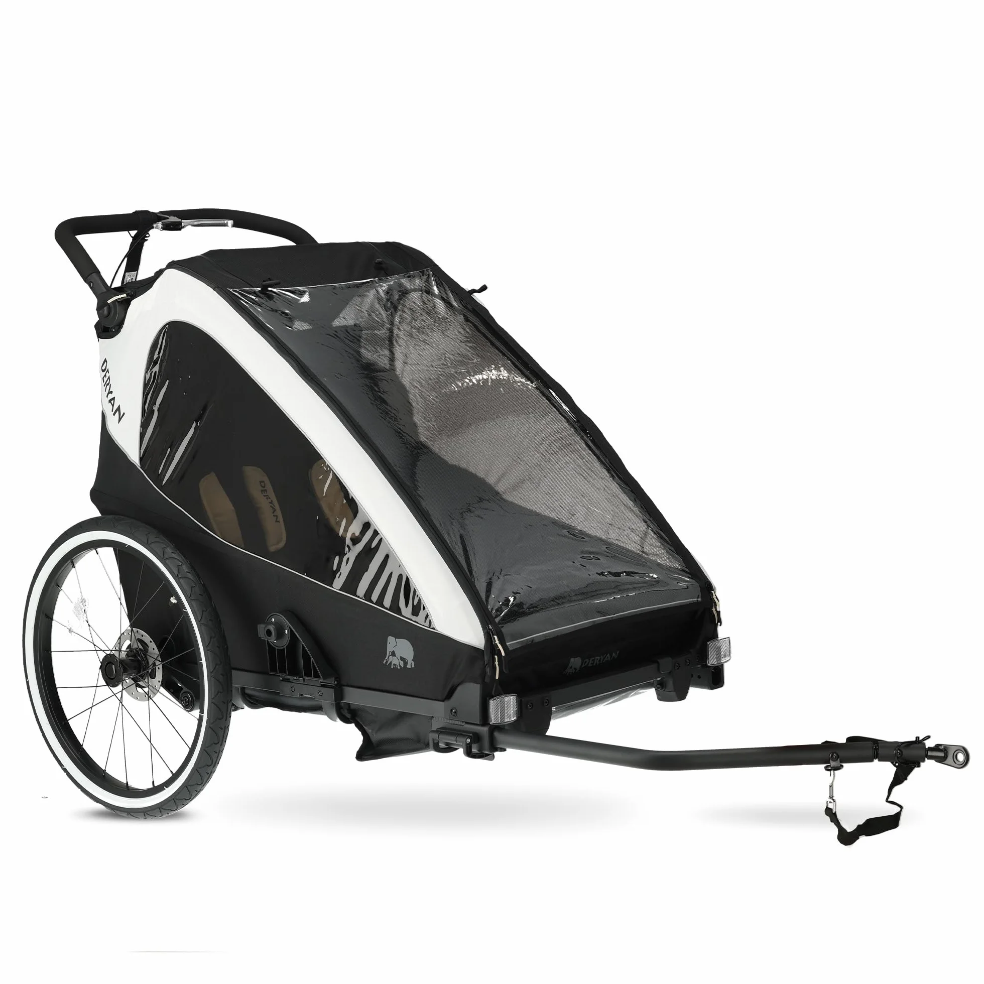 Deryan Remorque Vélo 2 Enfants 3en1 Poussette Duo