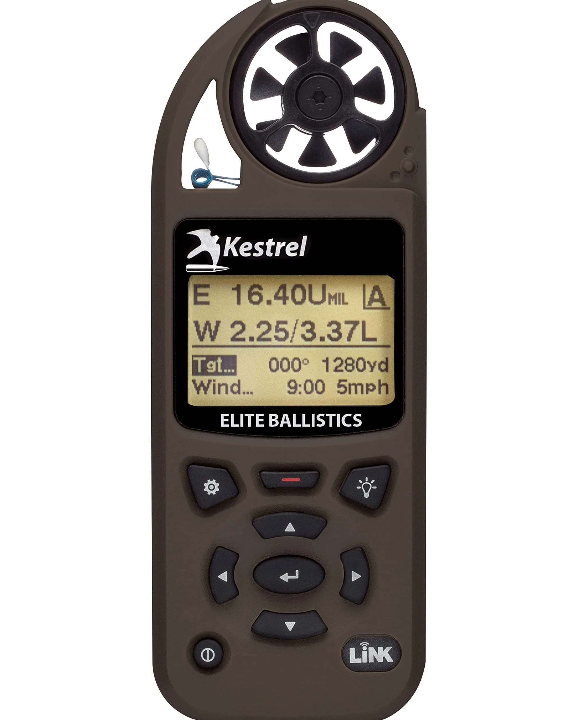 Kestrel Kest-0857alfde Compteur météo Elite avec balistique appliquée Mixte, Terre foncée Plate, Link Enabled