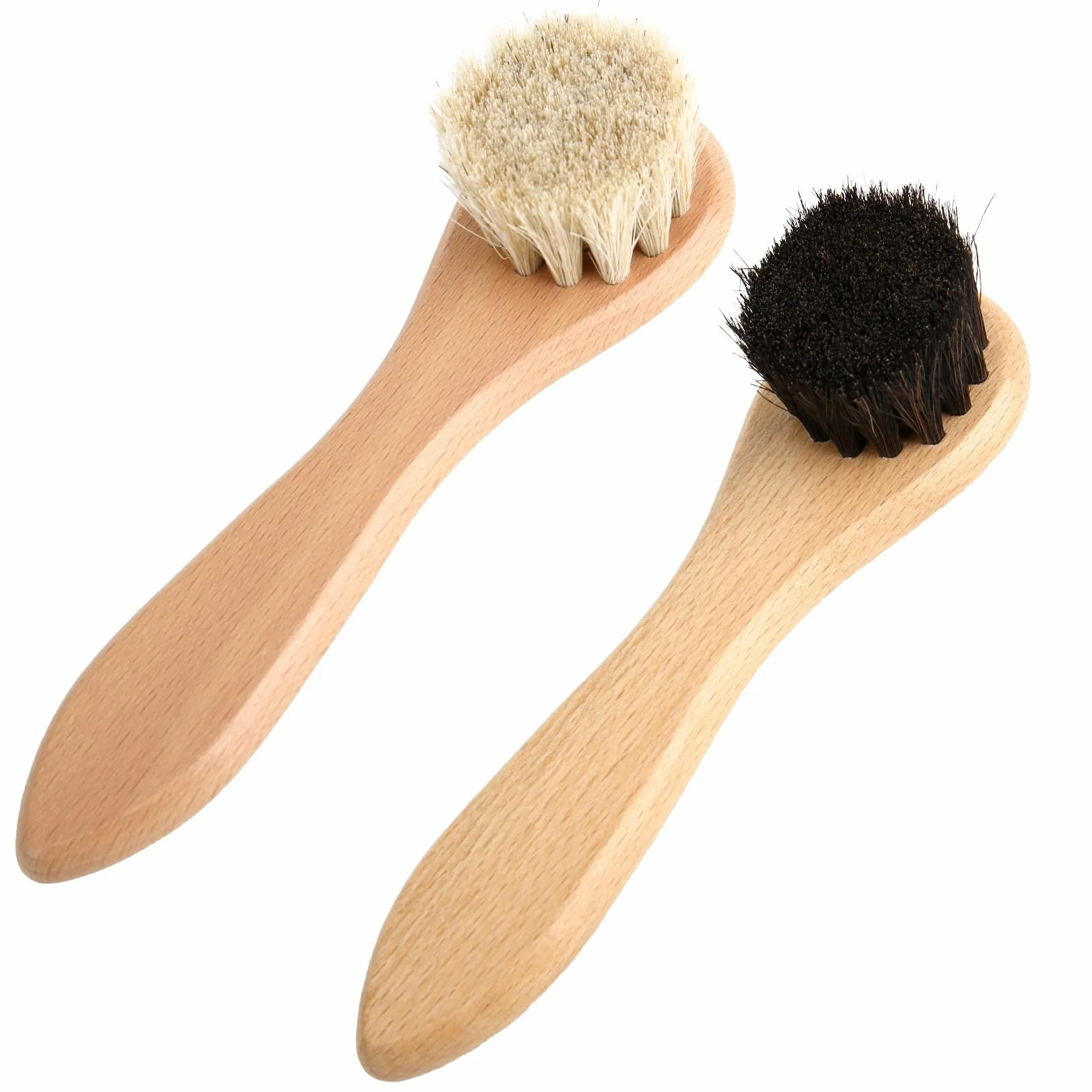Brosses à Récurer pour Gants Baseball Poils de Cheval Doux Noirs et Blancs