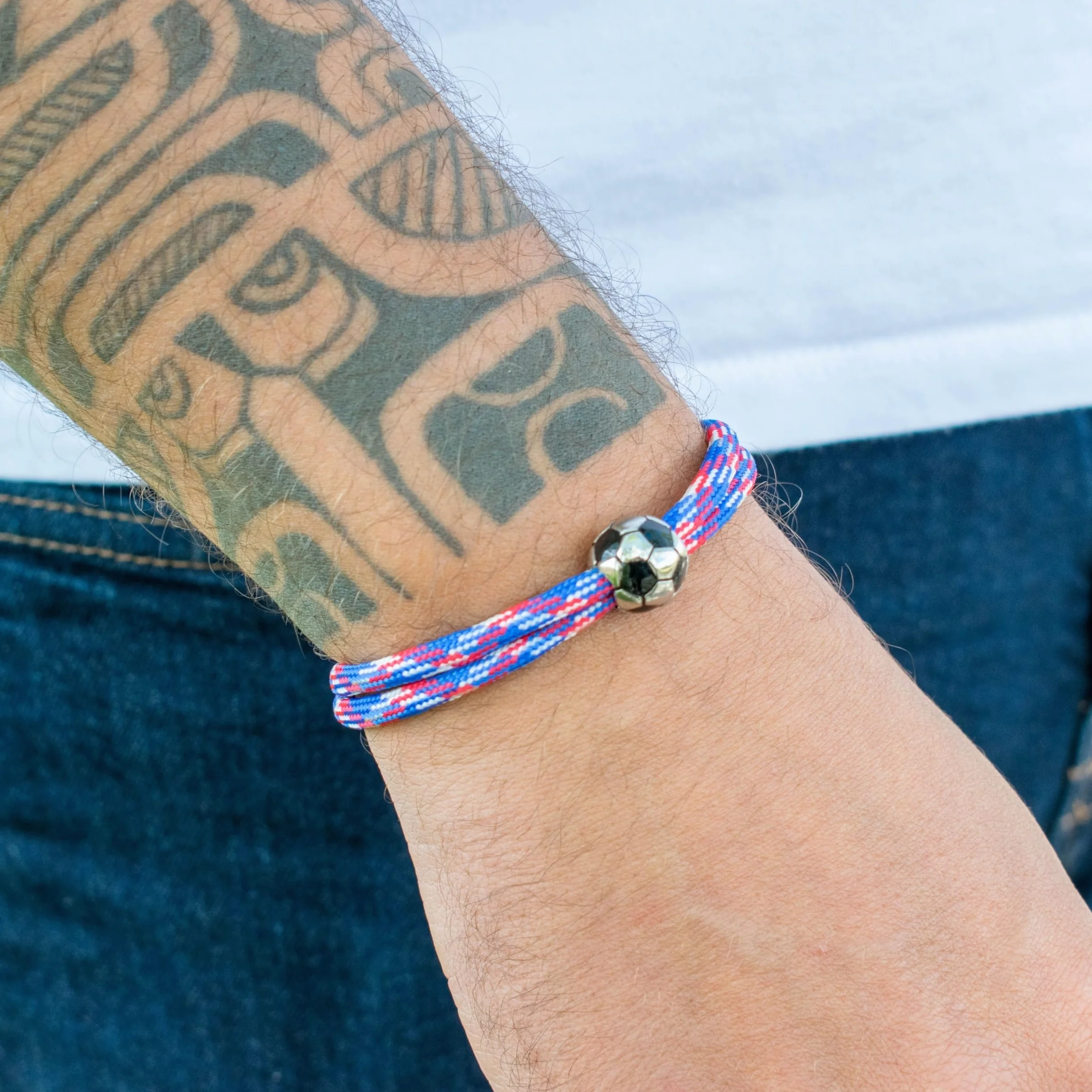 Bracelet Football réglable acier inoxydable Homme Enfant Cadeau Noël anniversaire fête des pères