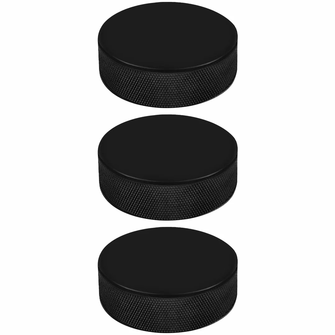 Palets d'exercice de hockey en caoutchouc 3 PC pour hockey sur glace