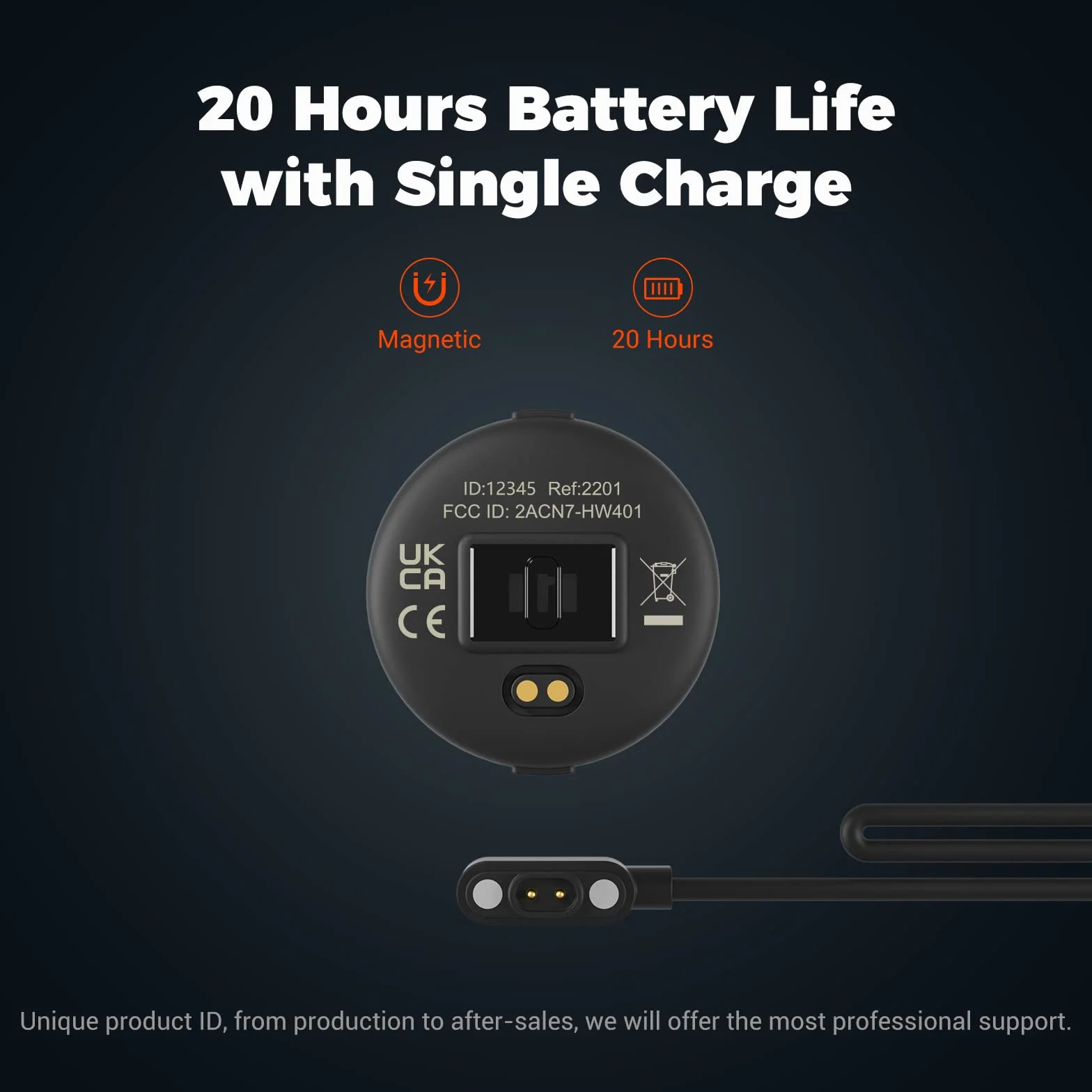 Moofit HW401 Cardiofrequencemetre Brassard Rechargeable Bluetooth Ant+ IP67 Étanche