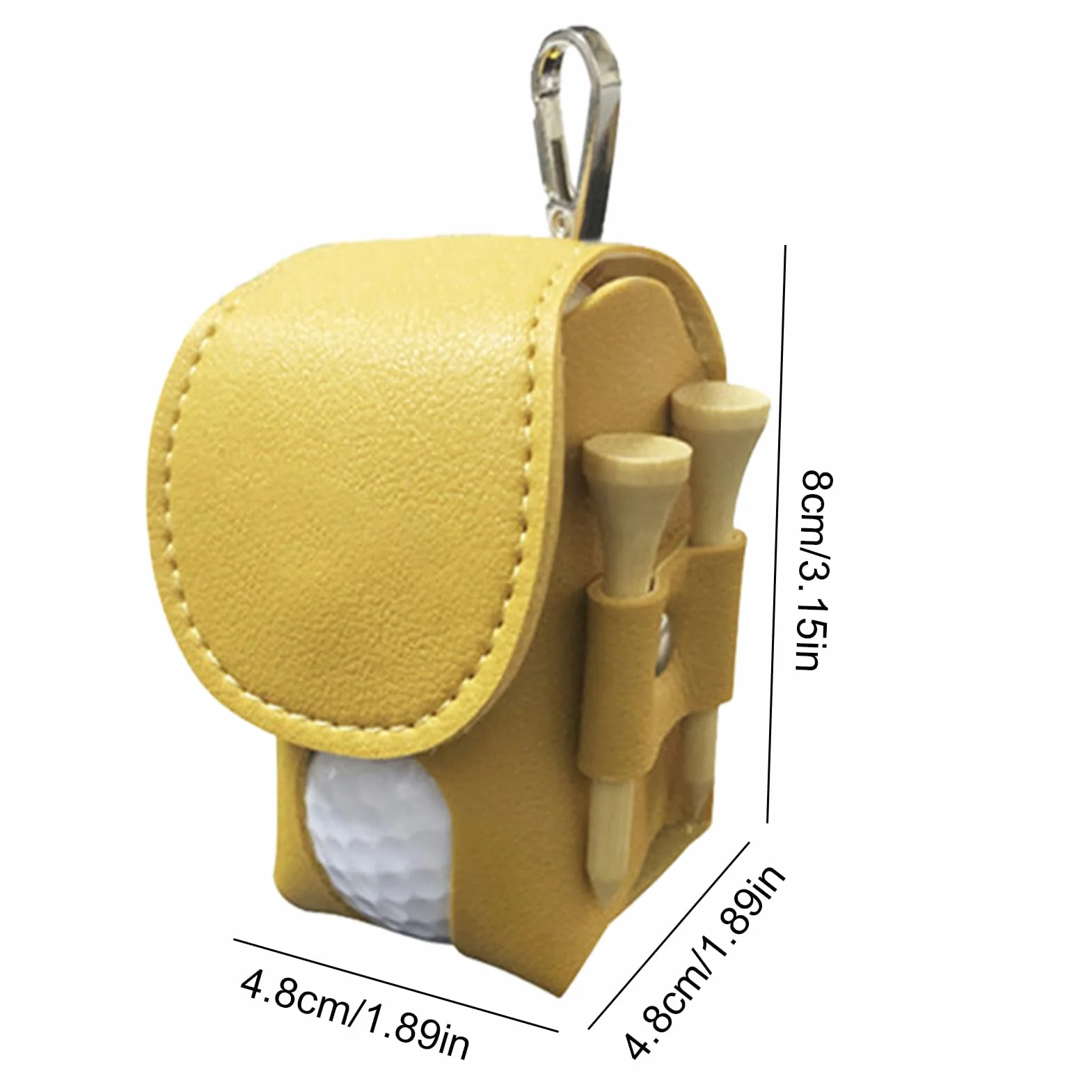 Pochette Golf Hommes Cuir PU Porte-Tees Ceinture Organisateur Balles Clip Transport