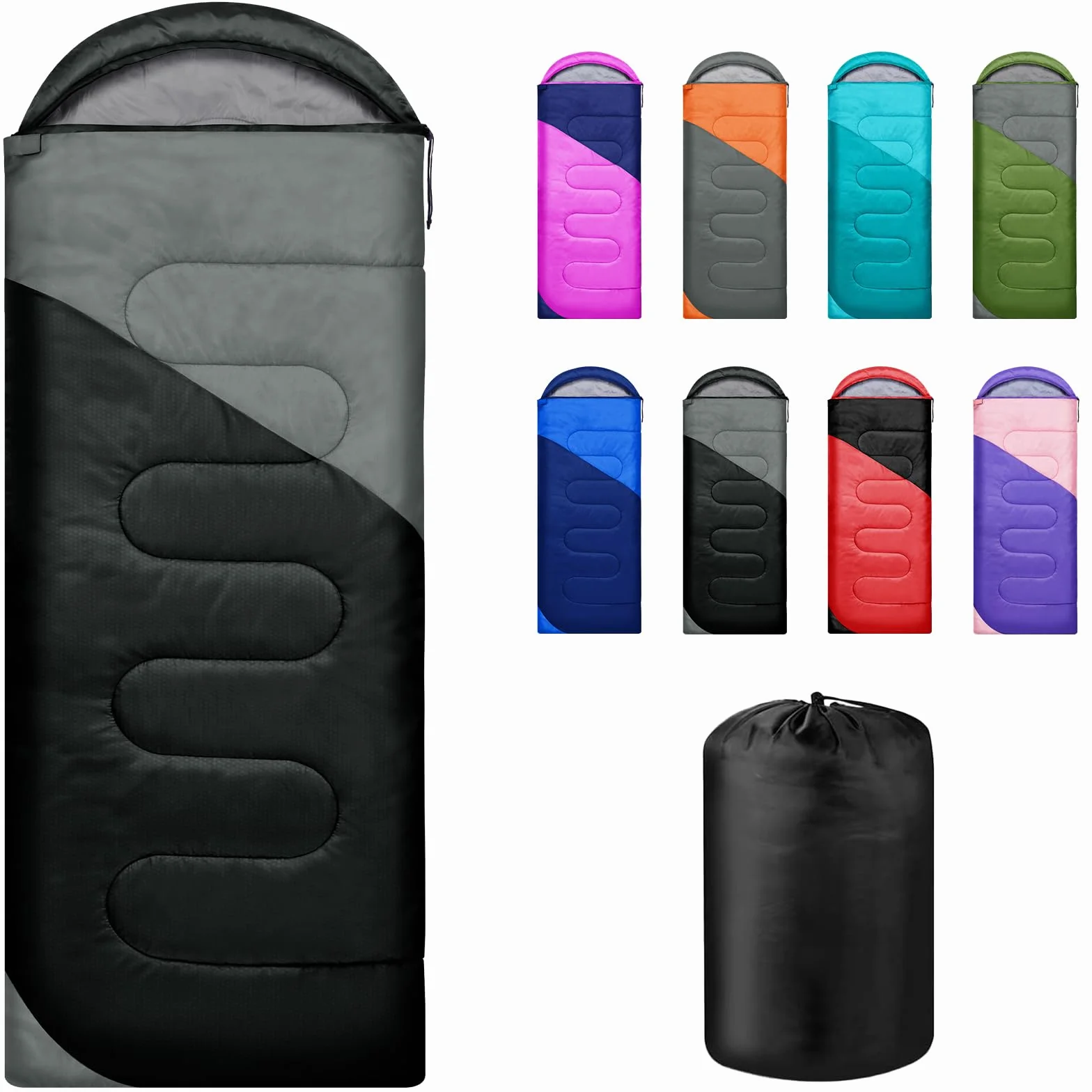 Sac de Couchage Adulte Enfant 3-4 Saisons