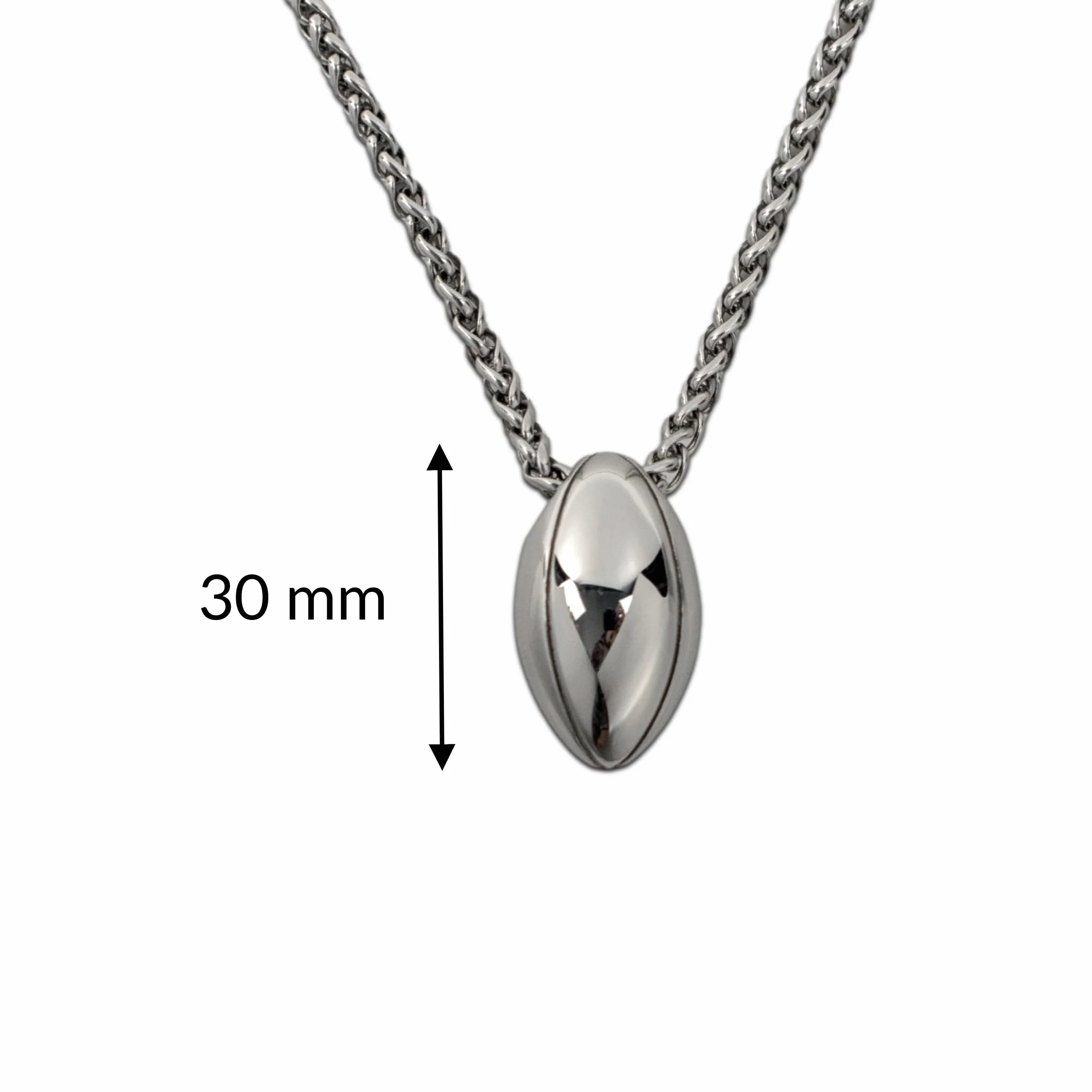Collier Rugby Homme acier inoxydable pendentif ballon de rugby bijou accessoire
