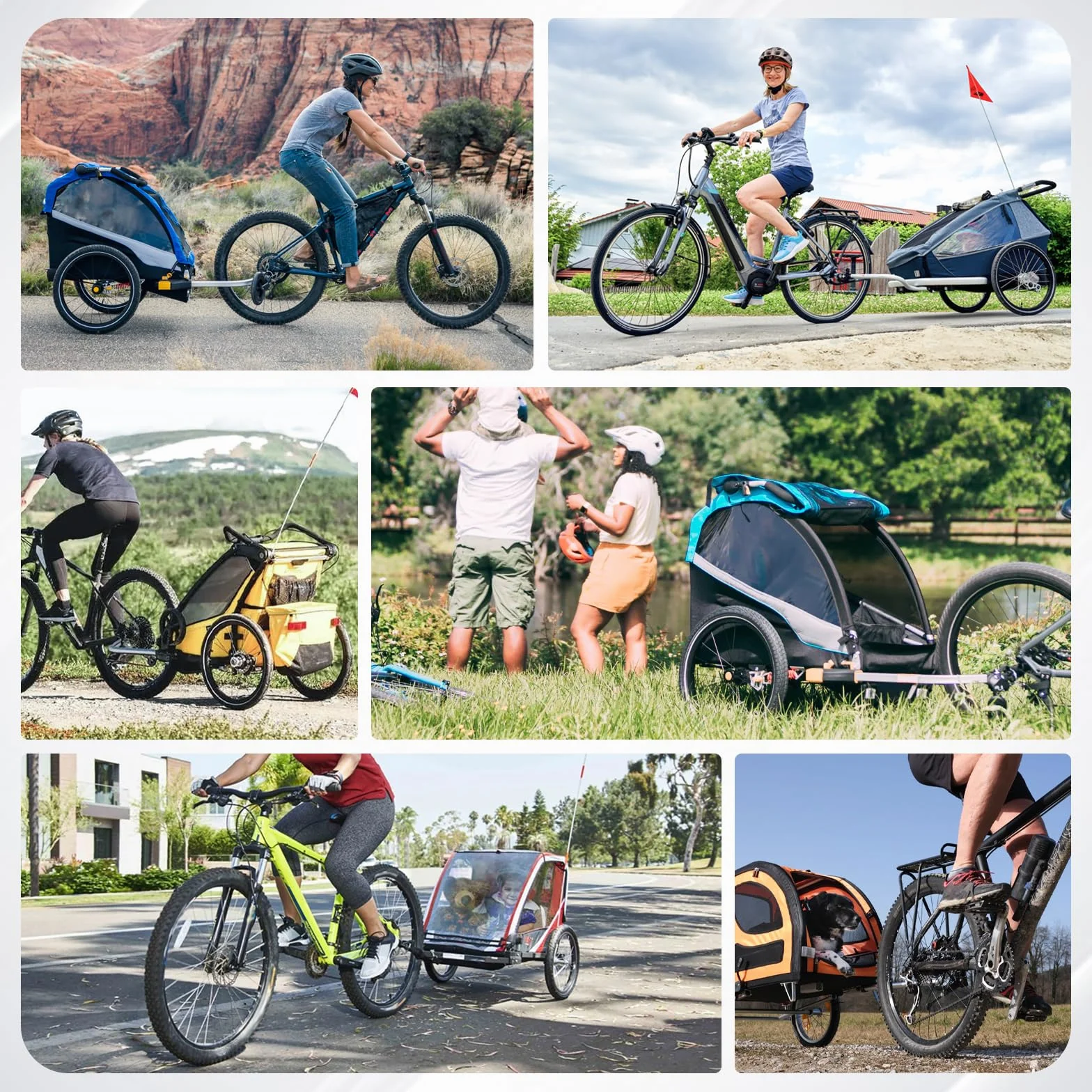 Adaptateur d'essieu traversant M12 160-178 mm longueur de tige réglable pour remorque de vélo