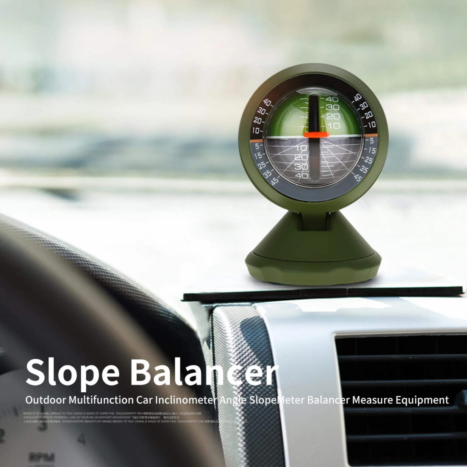 Tbest Inclinomètre de Voiture, équipement de Mesure d'angle Multifonction extérieur