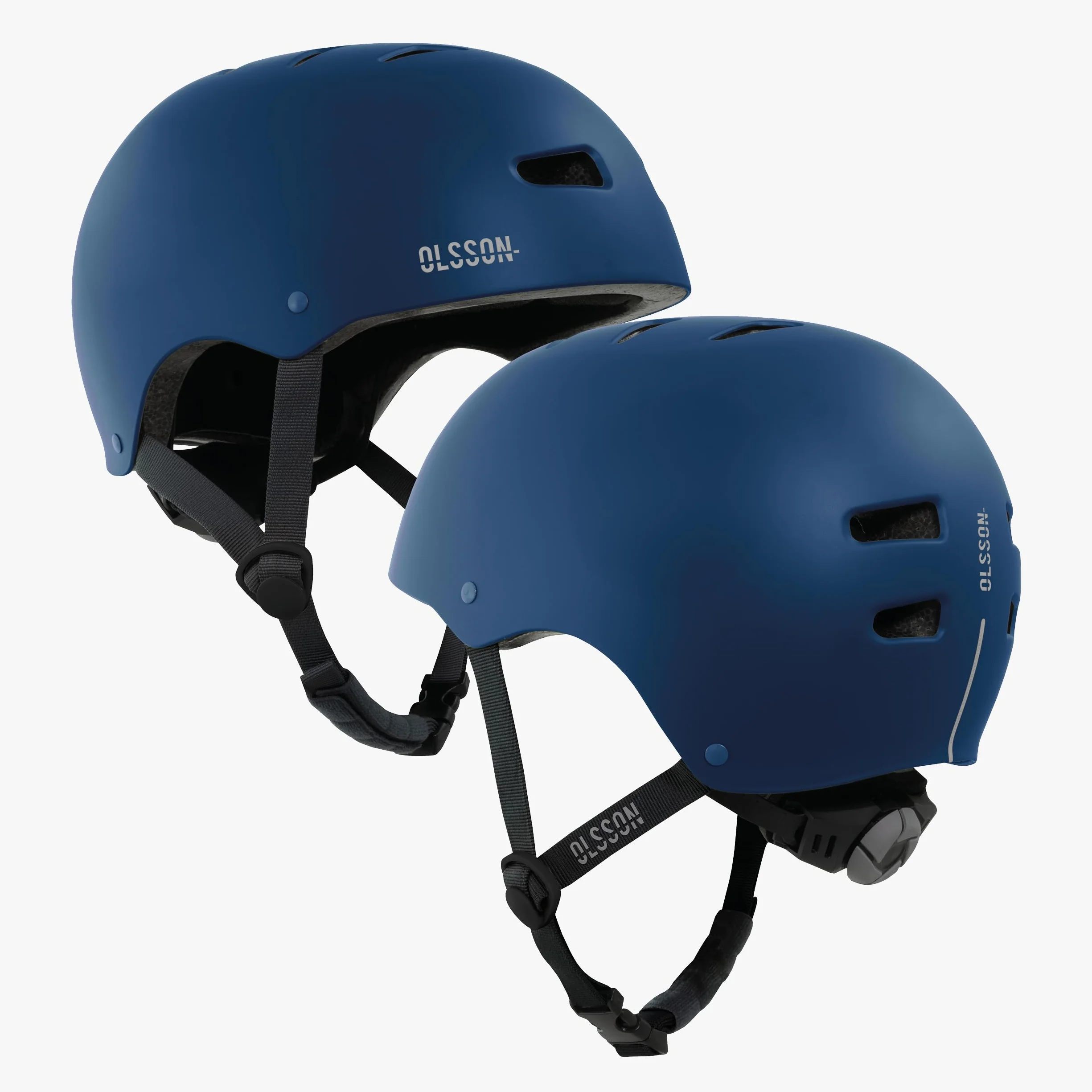 OLSSON Casque Urban Rider réglable résistant aux chocs 360° homologué Bleu S 54-58 cm
