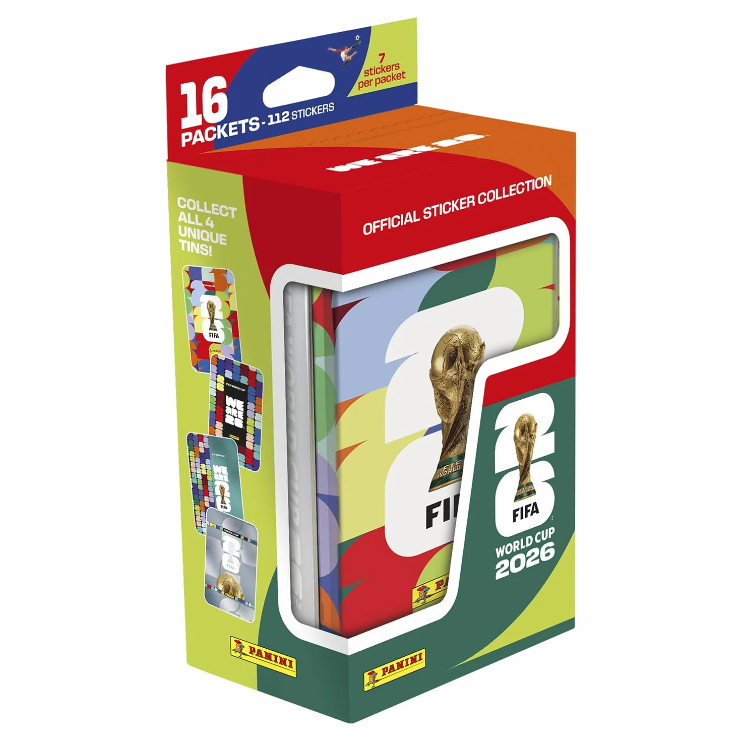 Panini Coupe du Monde FIFA 2026 Stickers - Boîte métal Grand Format 16 Pochettes