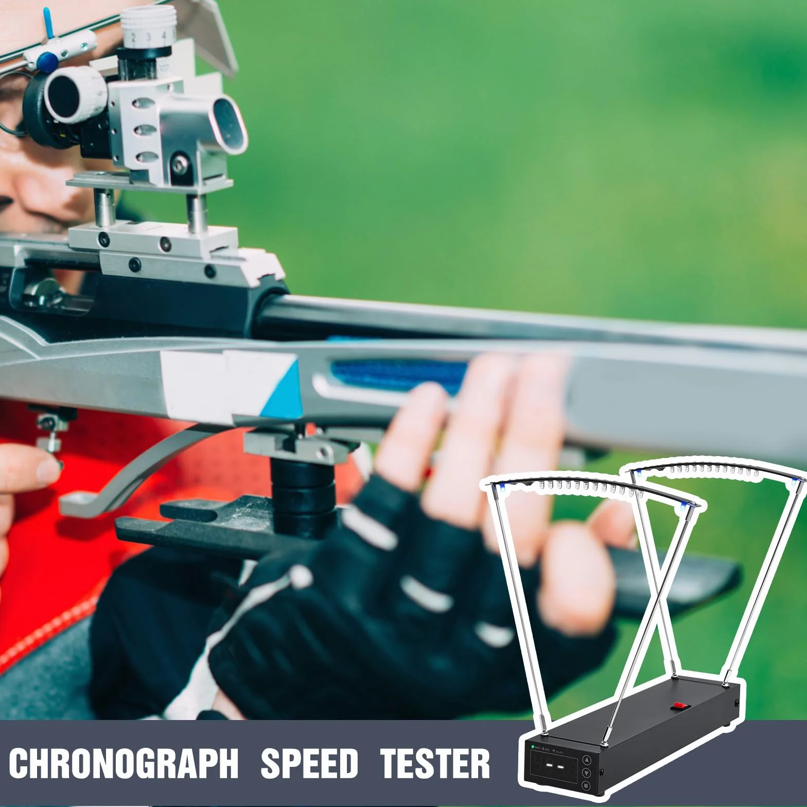 Xuhal Chronographe balistique Testeur de Vitesse de tir FPS MPS pour tir à l'arc Fusil Badminton Tennis