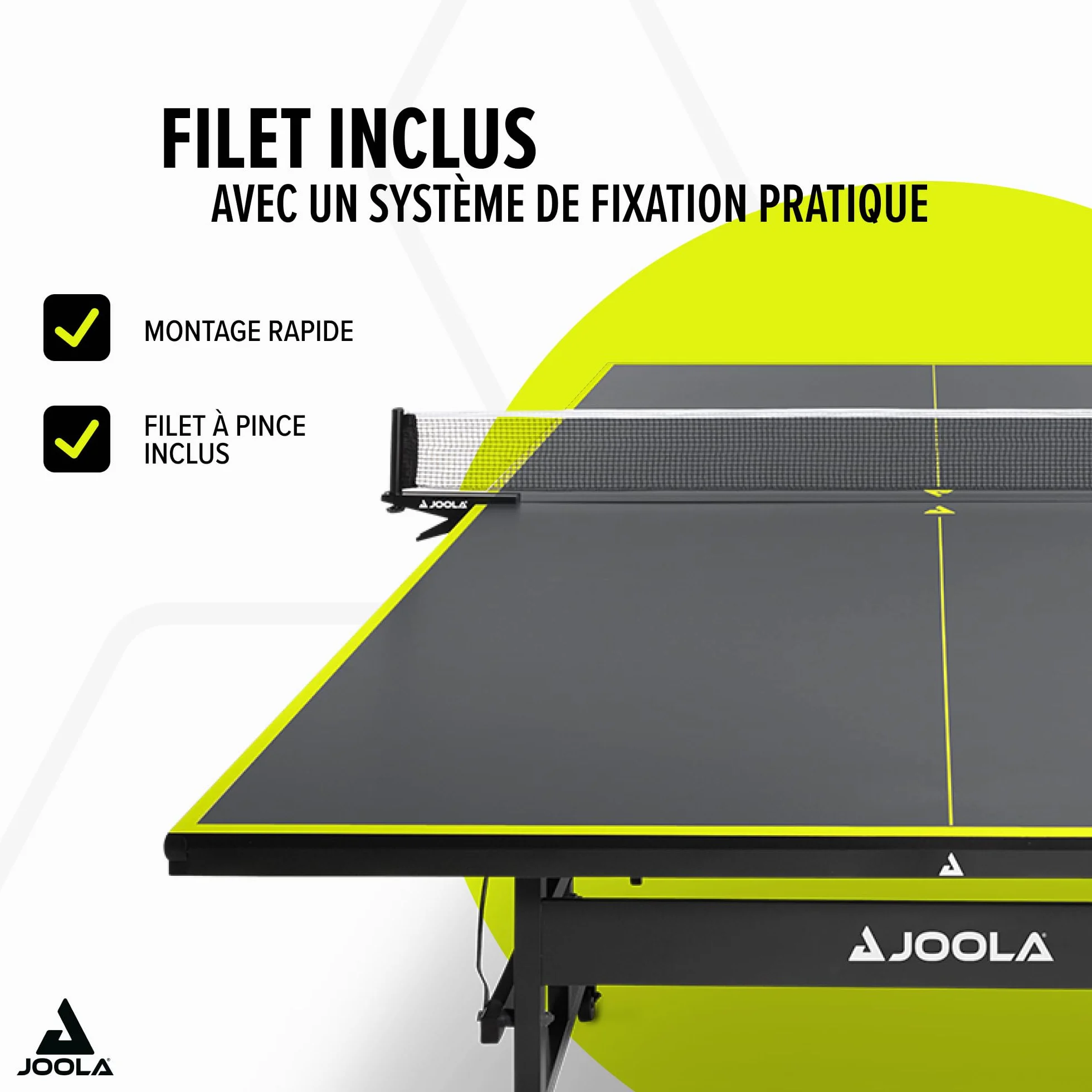 JOOLA Table de Tennis de Table Indoor Pliable 274 x 152,5 x 76 cm Filet Inclus