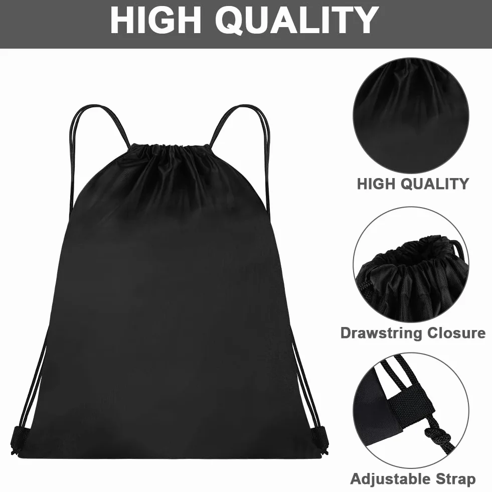 DiULi Sac de Sport avec Cordon de Serrage, Sac à Dos Étanche, Fermeture Éclair Extérieure