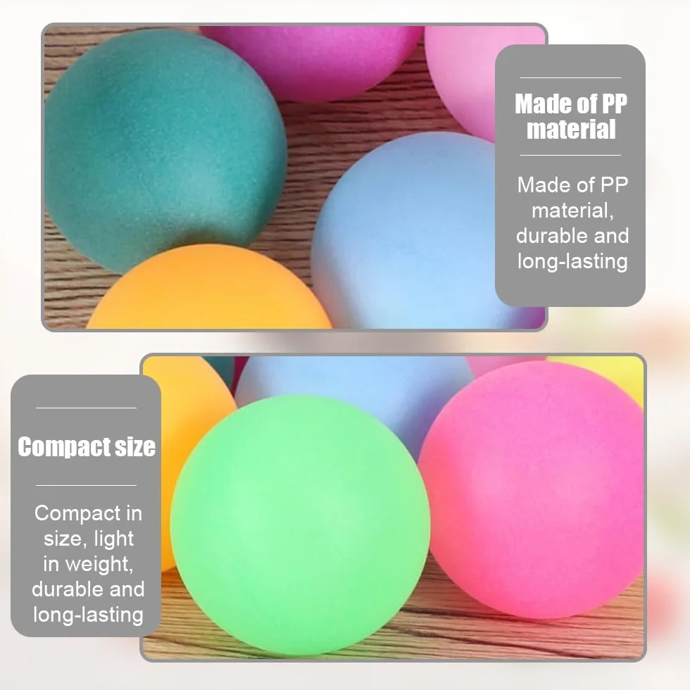 Balles de Ping Pong 40 mm 50 Pièces Mizikuu pour Entraînement Décoration Fête