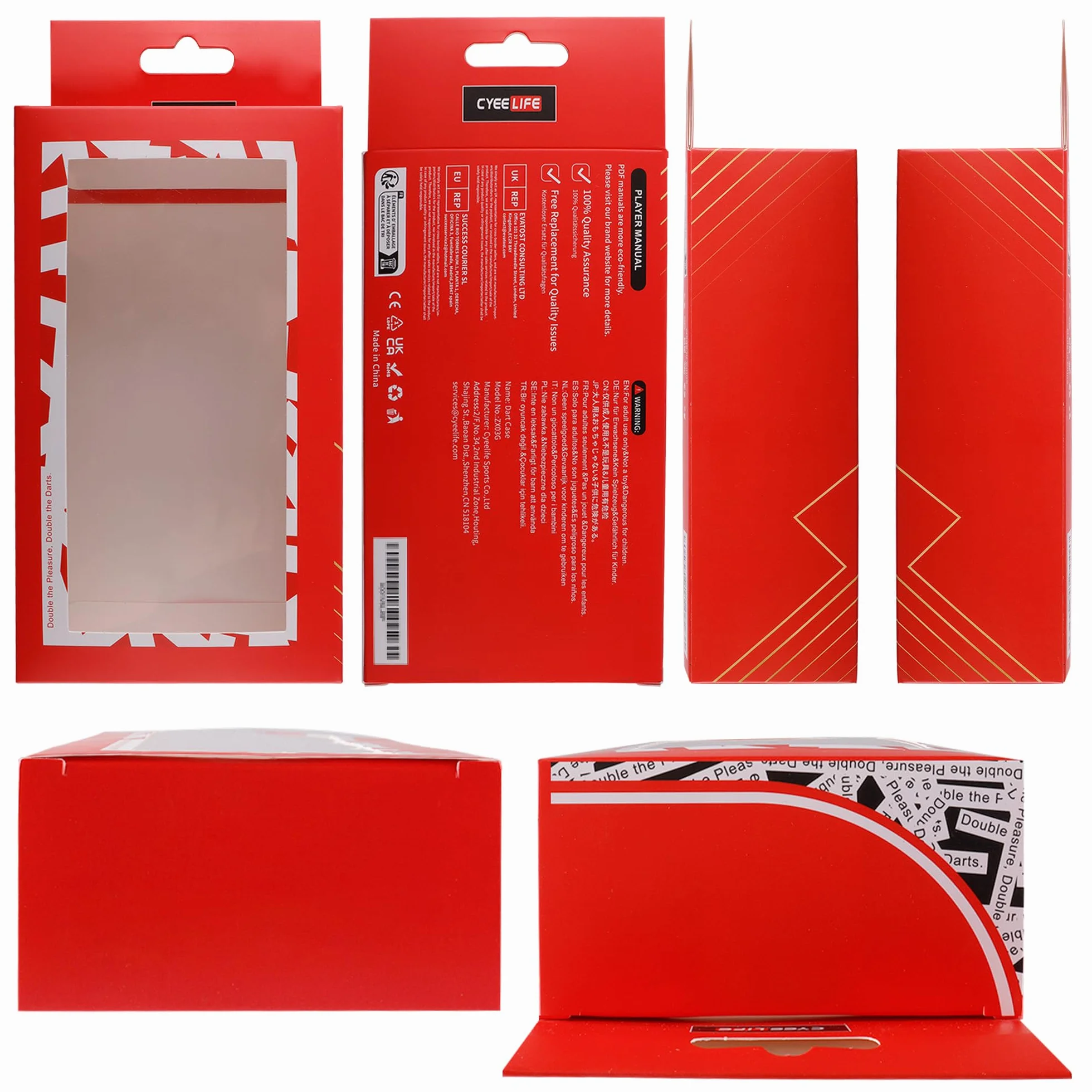 CyeeLife Fléchettes Professionnelles 90% Tungstène Lot de 3 avec Pointes Plastique - Noir