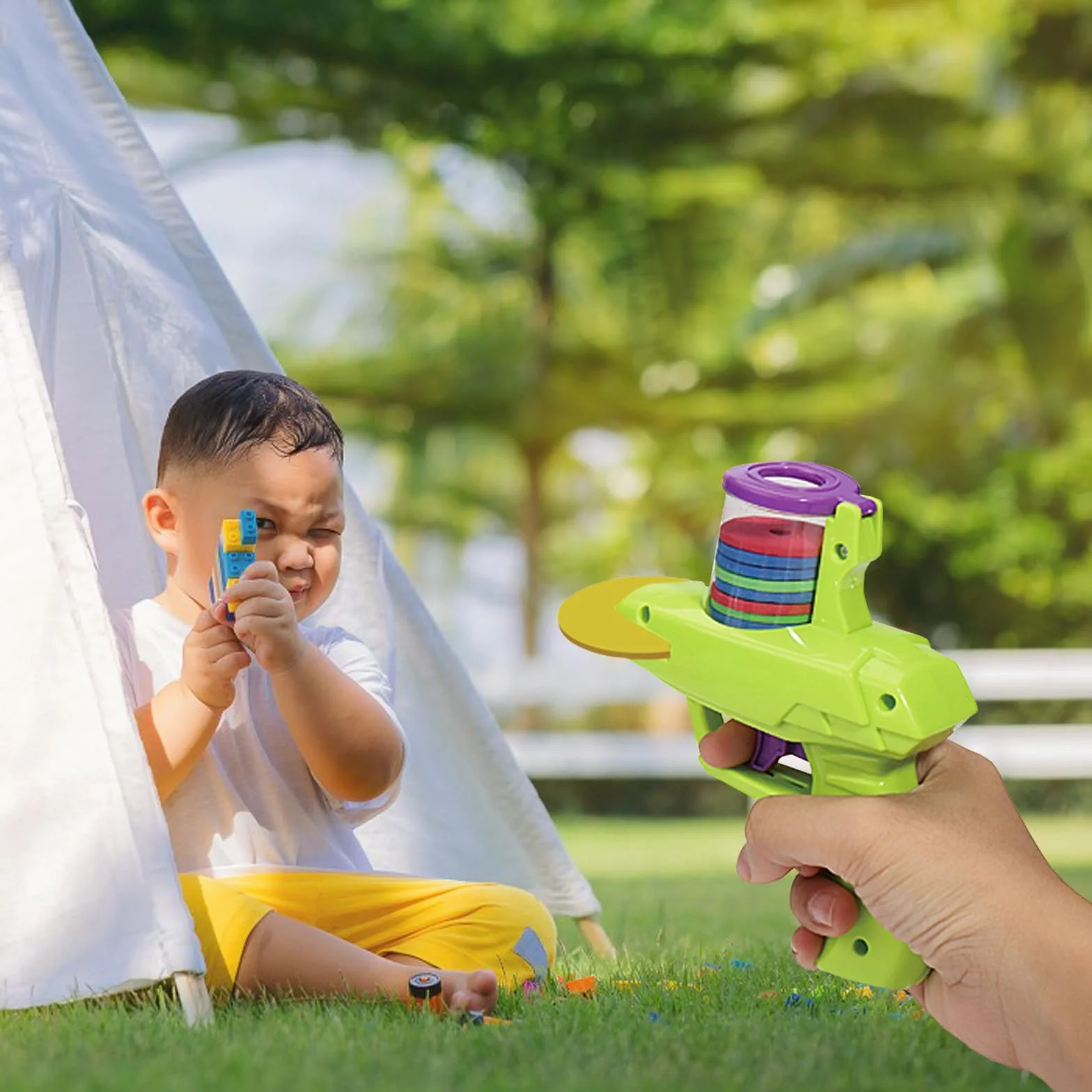 Lanceurs de Frisbee en Mousse, Jouets de Lancement pour Disques, Cadeaux d'Anniversaire ou de Pâques pour Jeux en Plein Air