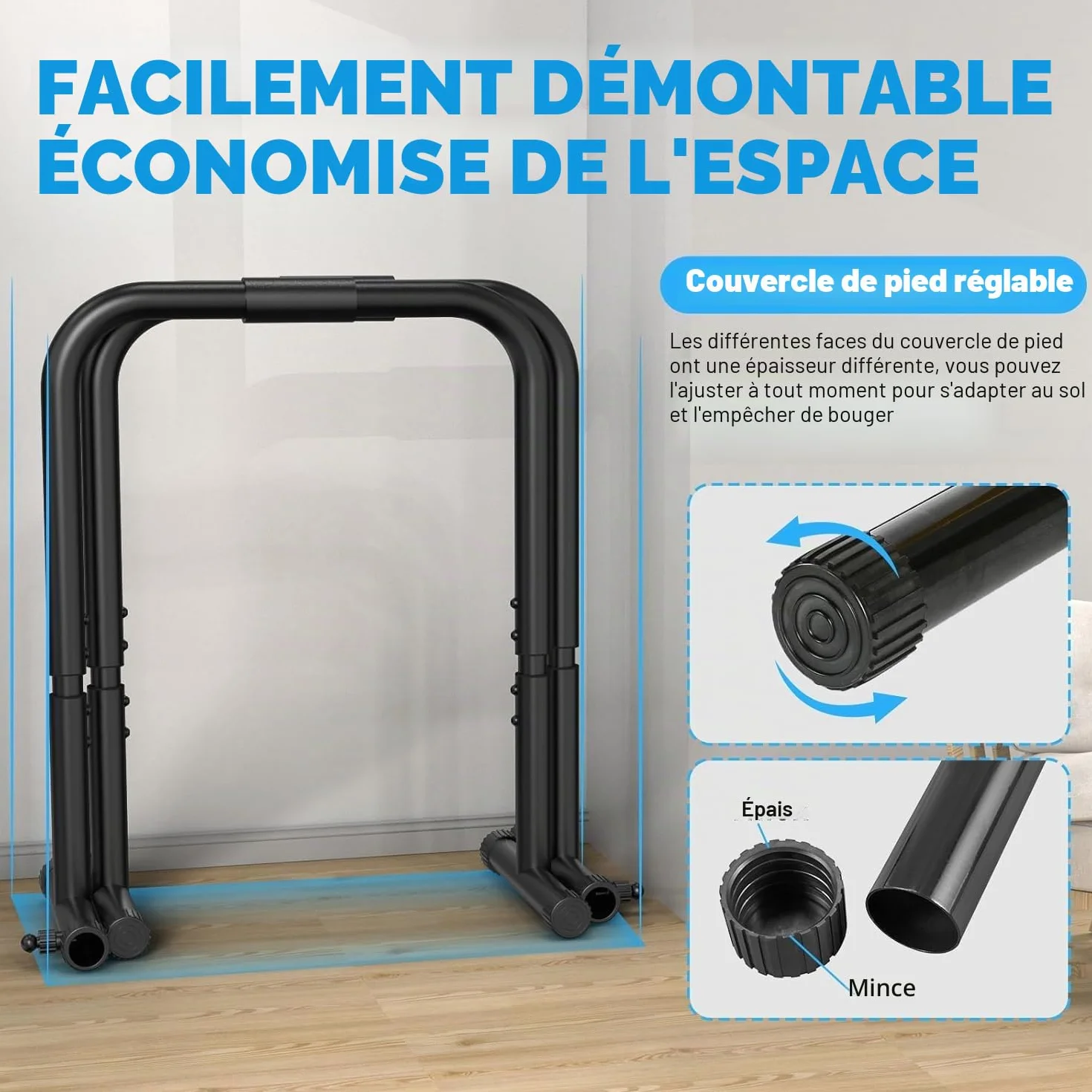 REBUILD YOUR LIFE Dips Barre Parallèle Station de Musculation Réglable