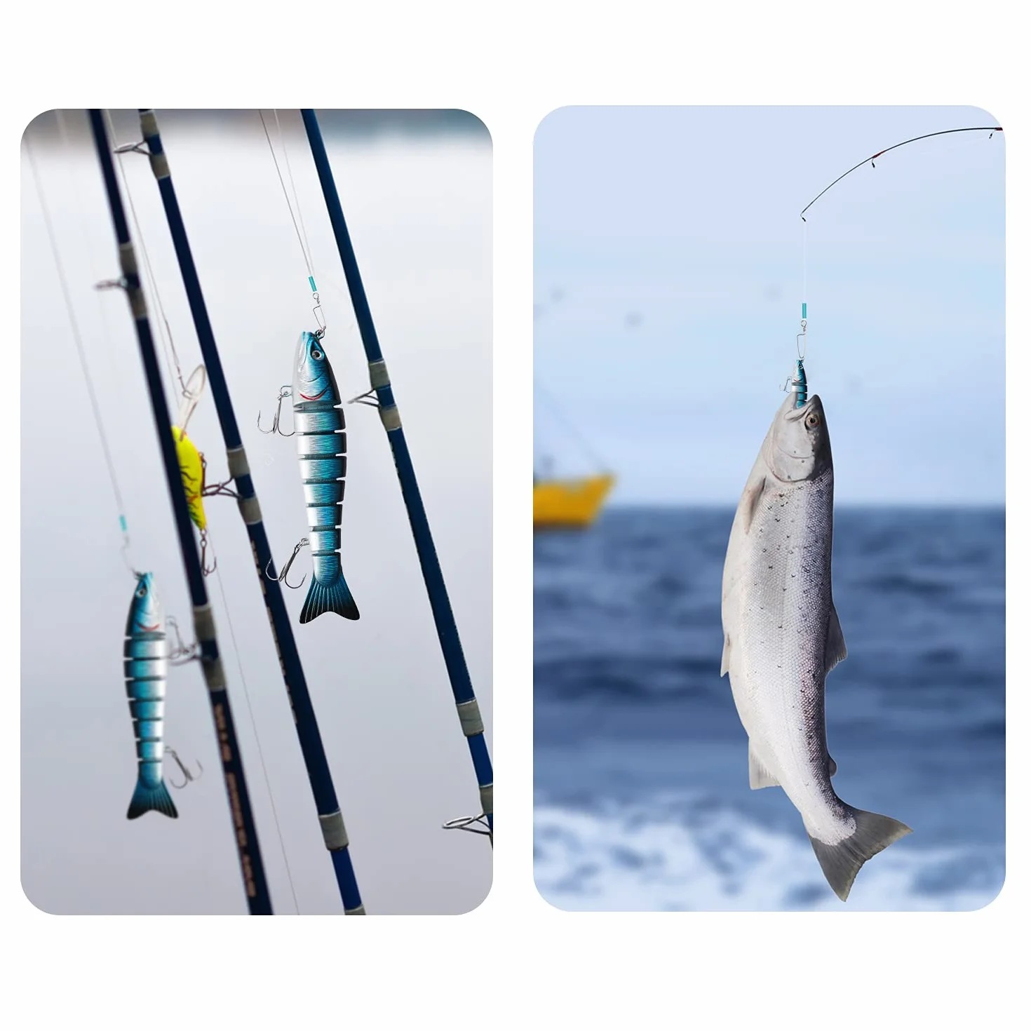 Fluorocarbone Ligne de Pêche 6-20 KG Bas de Ligne Articulation Pivotante Leaders