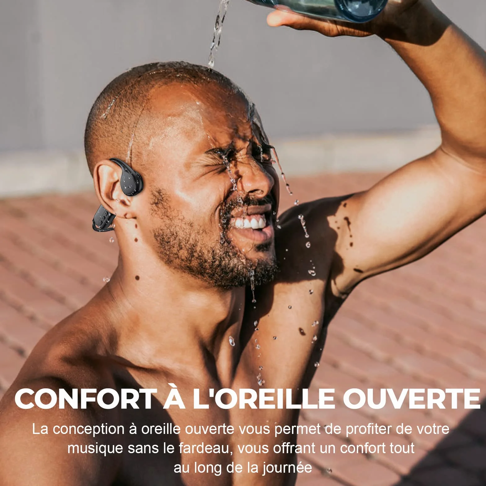 Casque Conduction Osseuse Bluetooth 5.4, Mémoire 32 Go Intégrée, Lecteur MP3 Étanche IPX8, 10 Heures de Jeu, Écouteur Natation sans Fil