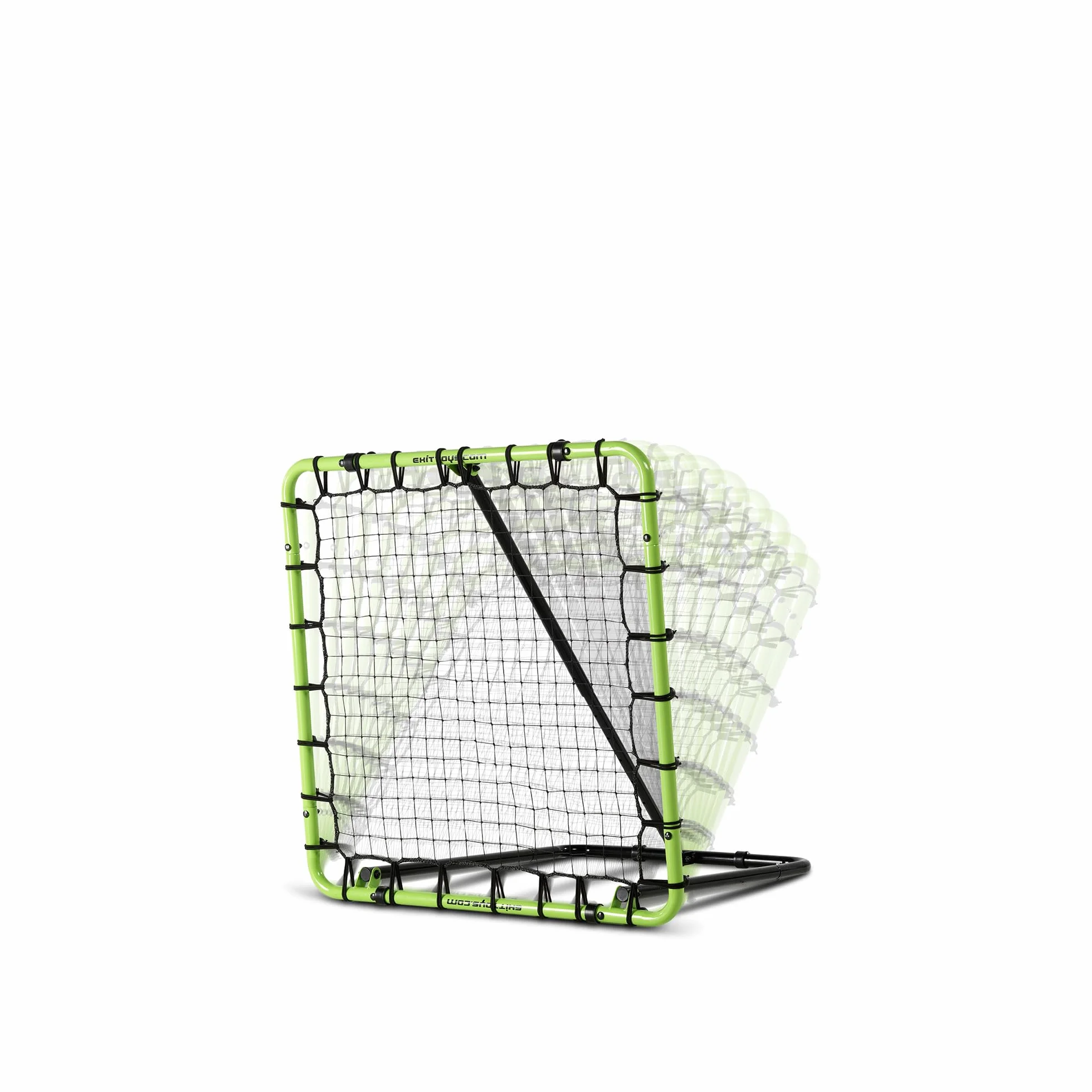 EXIT Toys Filet de Rebond 100 x 100 cm Réglable 7 Positions – Entraînement Football, Volleyball, Handball et Basketball – TÜV Testé – Vert/Noir